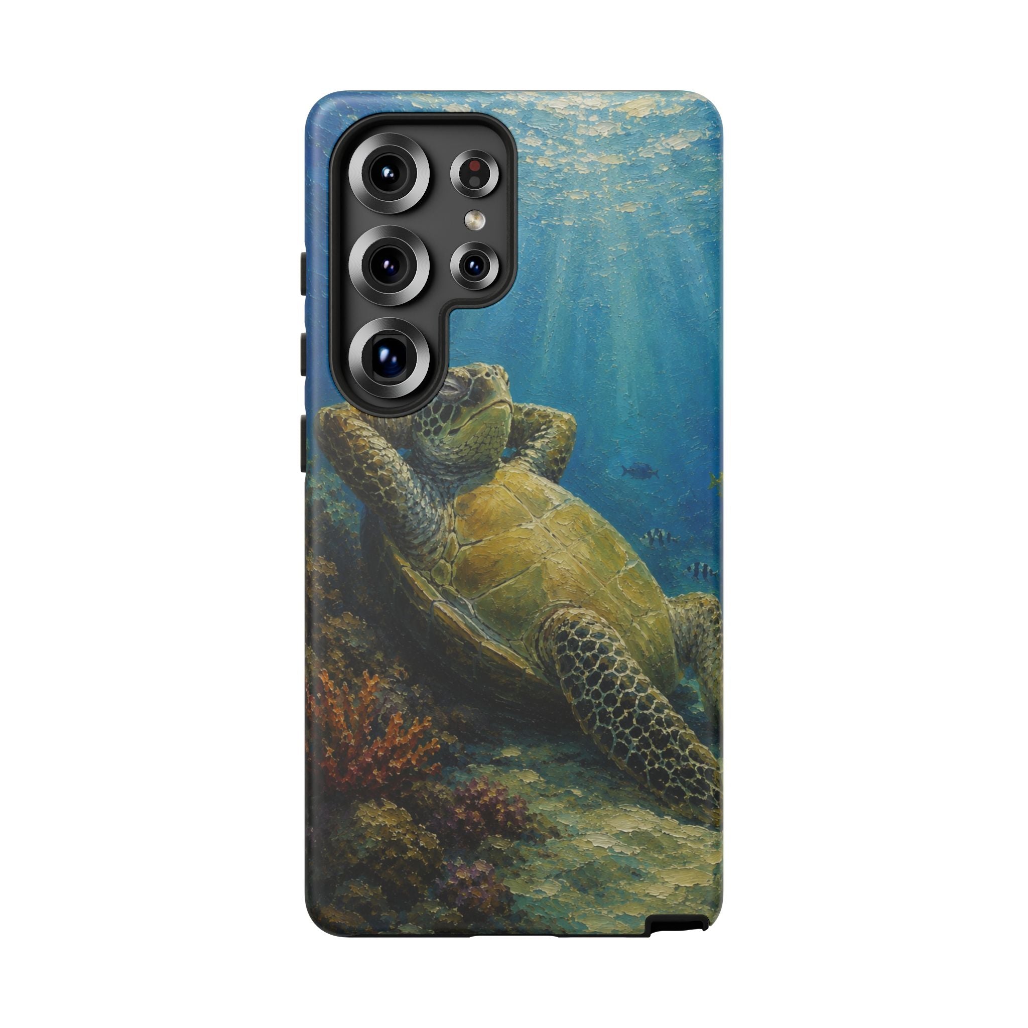 Sea Turtle Relaxation Phone Case — Ocean Underwater Art Protective Tough Case