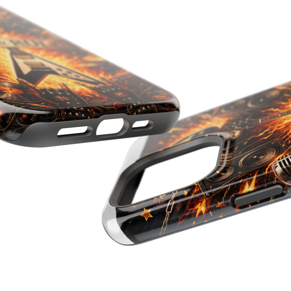 Rock & Roll Skull Guitar Phone Case — Magnetic Impact-Resistant
