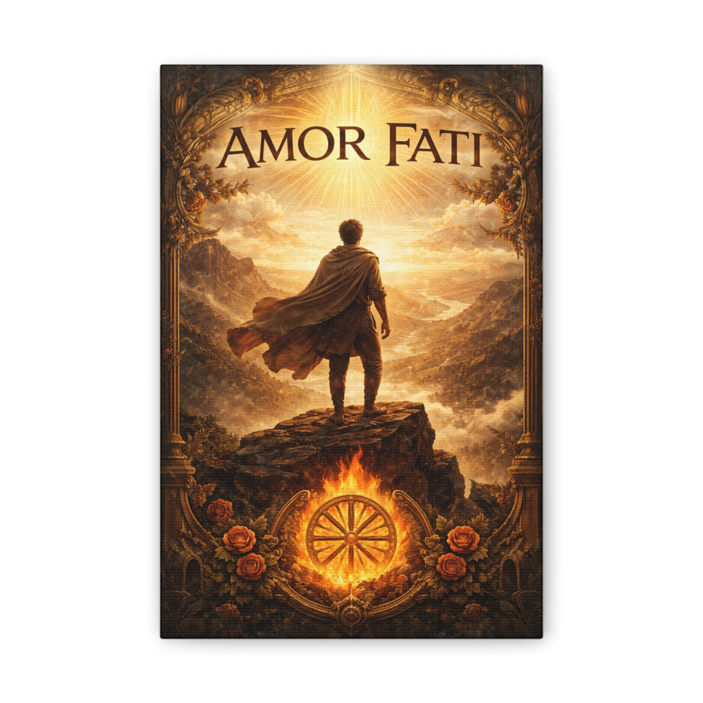 Amor Fati Canvas Wall Art — Stoic Journey Inspirational Print