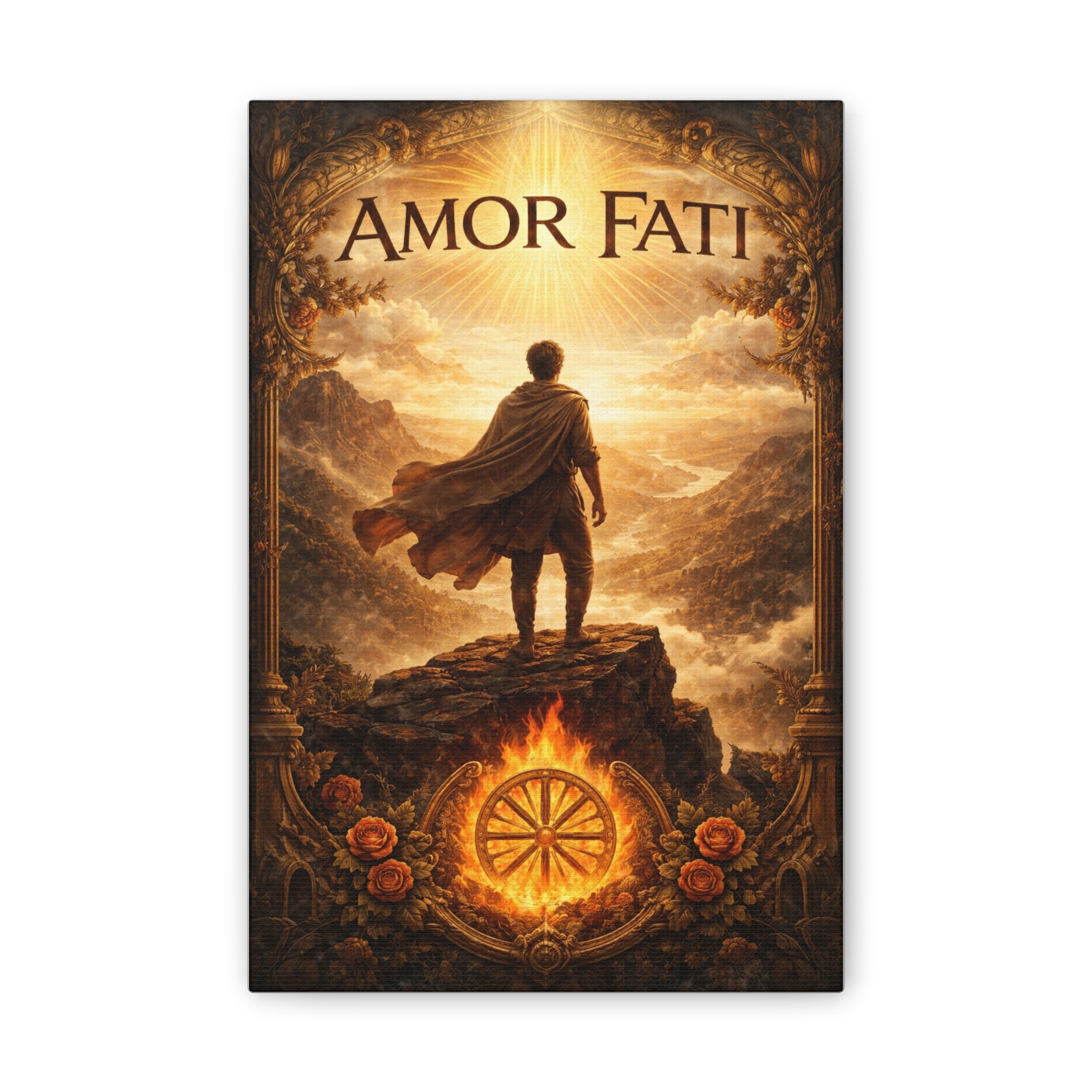 Amor Fati Canvas Wall Art — Stoic Journey Inspirational Print