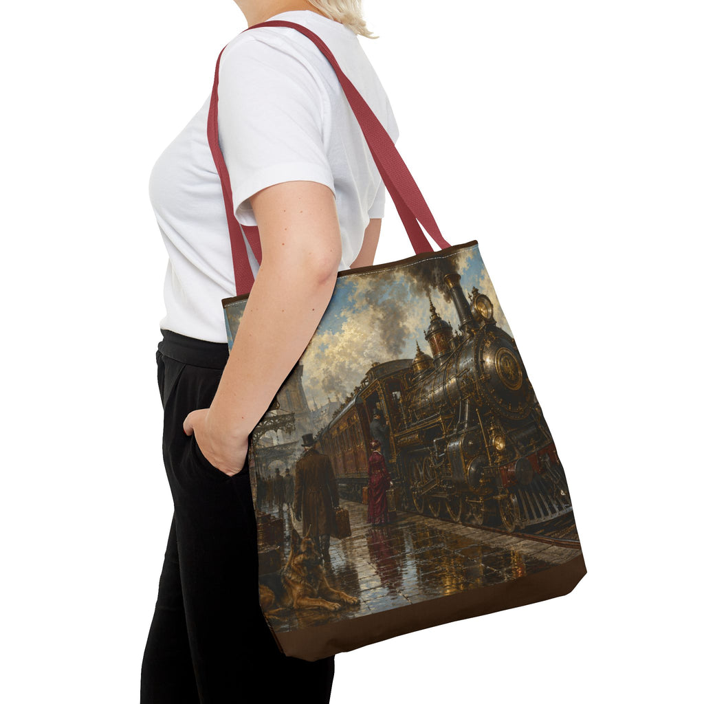Steampunk Tote Bag — Victorian Station Art All-Over Print