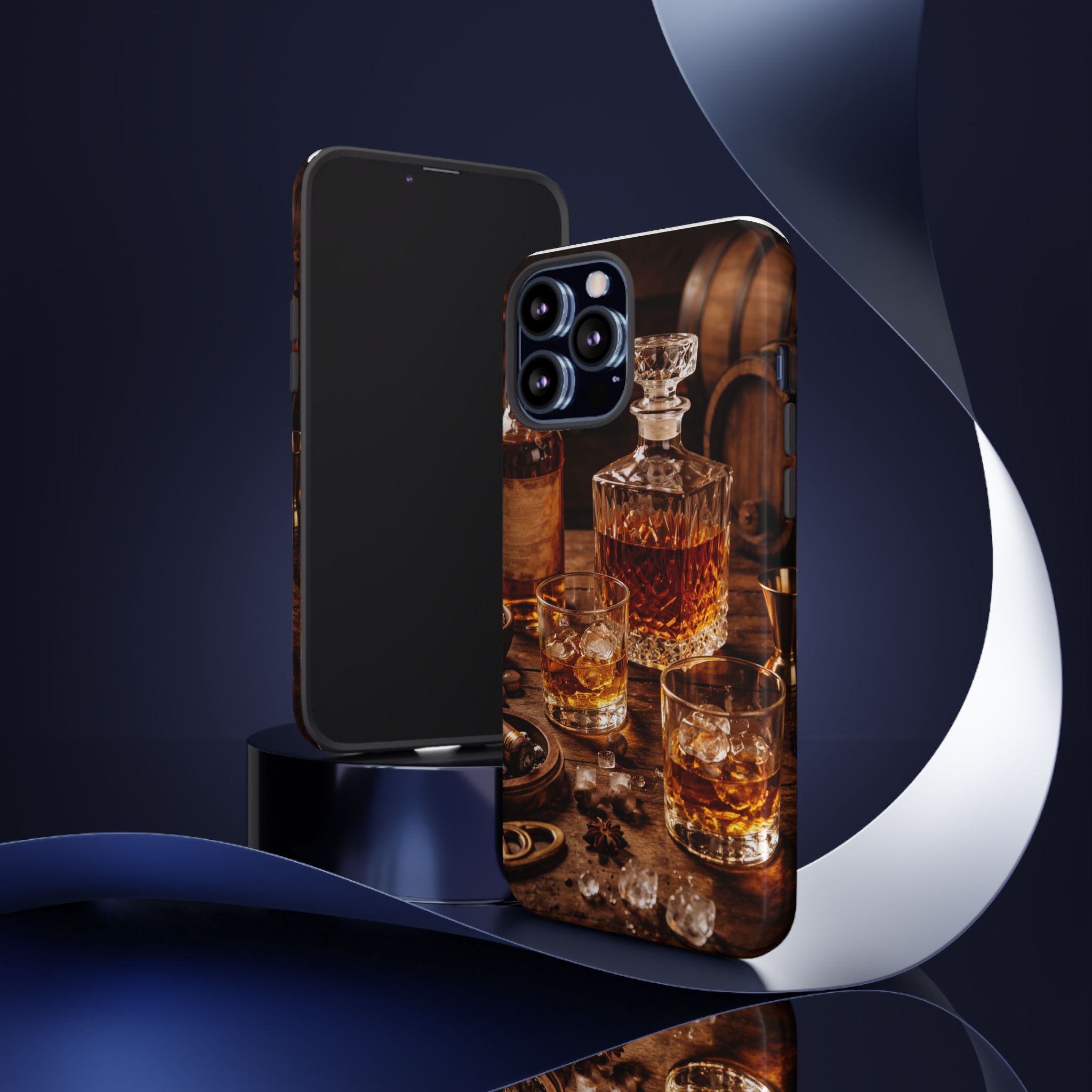 Whiskey Decanter Phone Case — Vintage Bar Spirits Protective Tough Case