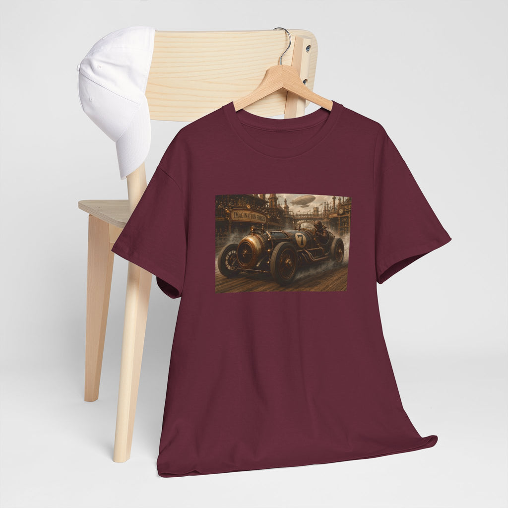 Steampunk Racecar Tee — Classic Antique Car Graphic T-Shirt