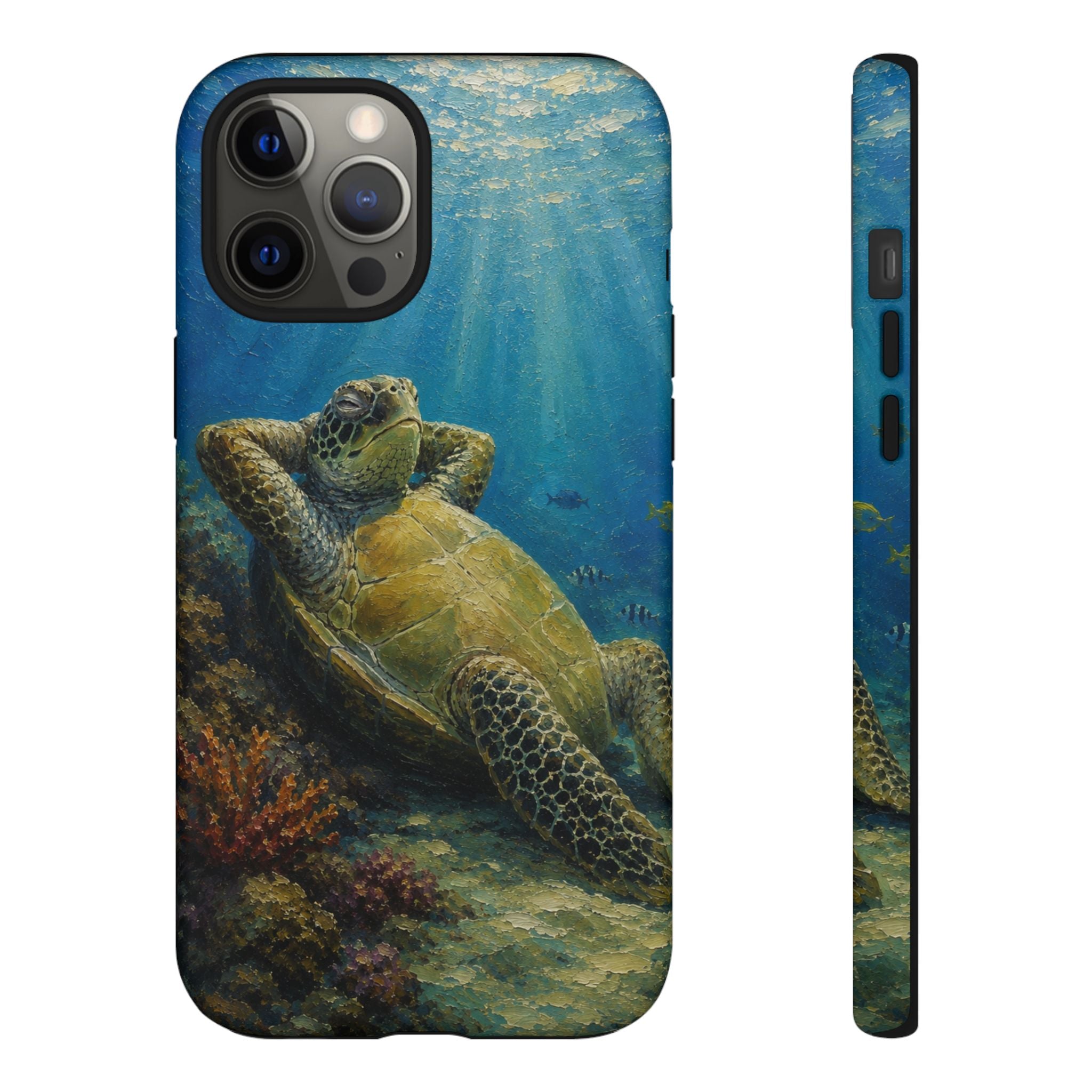 Sea Turtle Relaxation Phone Case — Ocean Underwater Art Protective Tough Case