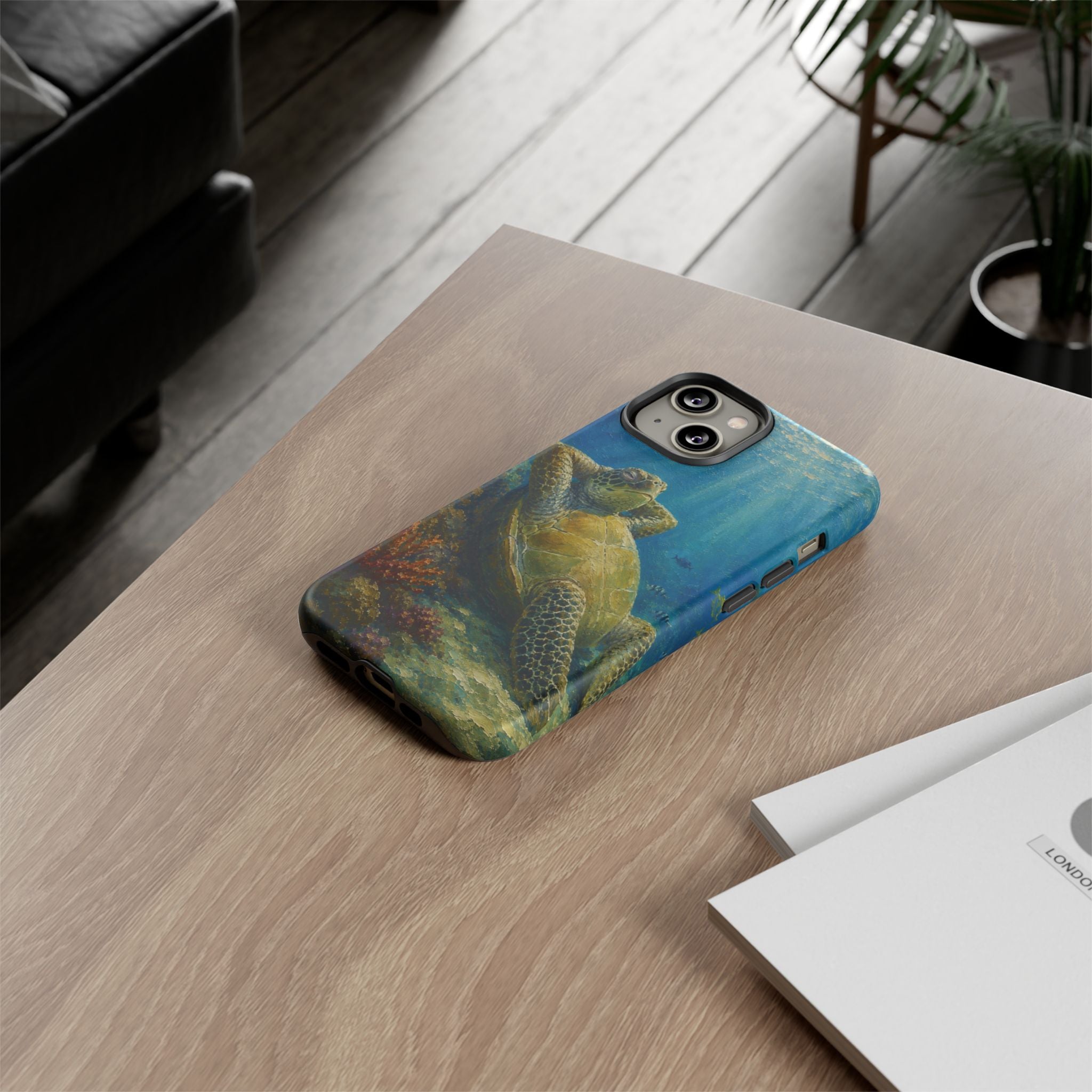 Sea Turtle Relaxation Phone Case — Ocean Underwater Art Protective Tough Case