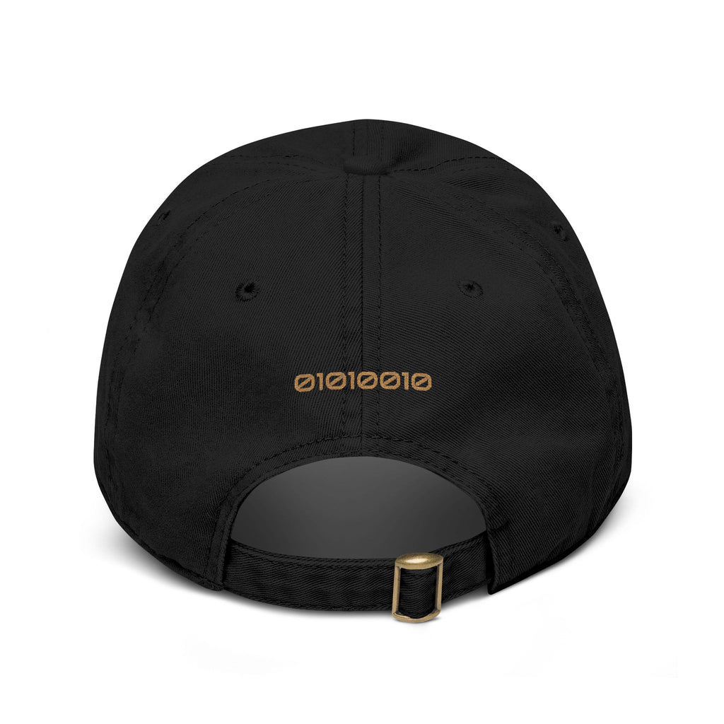 Rogue Embroidered Washed Baseball Cap — Vintage Gray Dad Hat with Gold Stitching