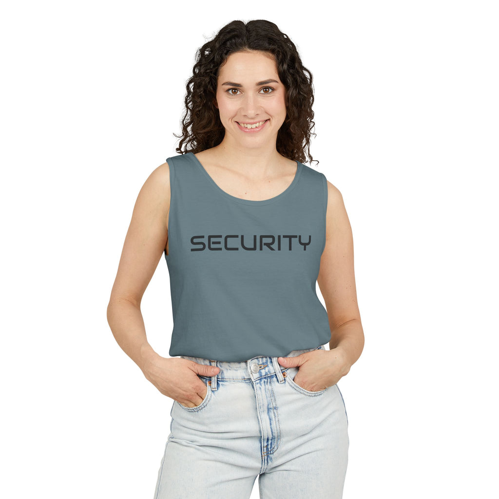 SECURITY Graphic Tank Top — Bold 'SECURITY' Streetwear Muscle Tee