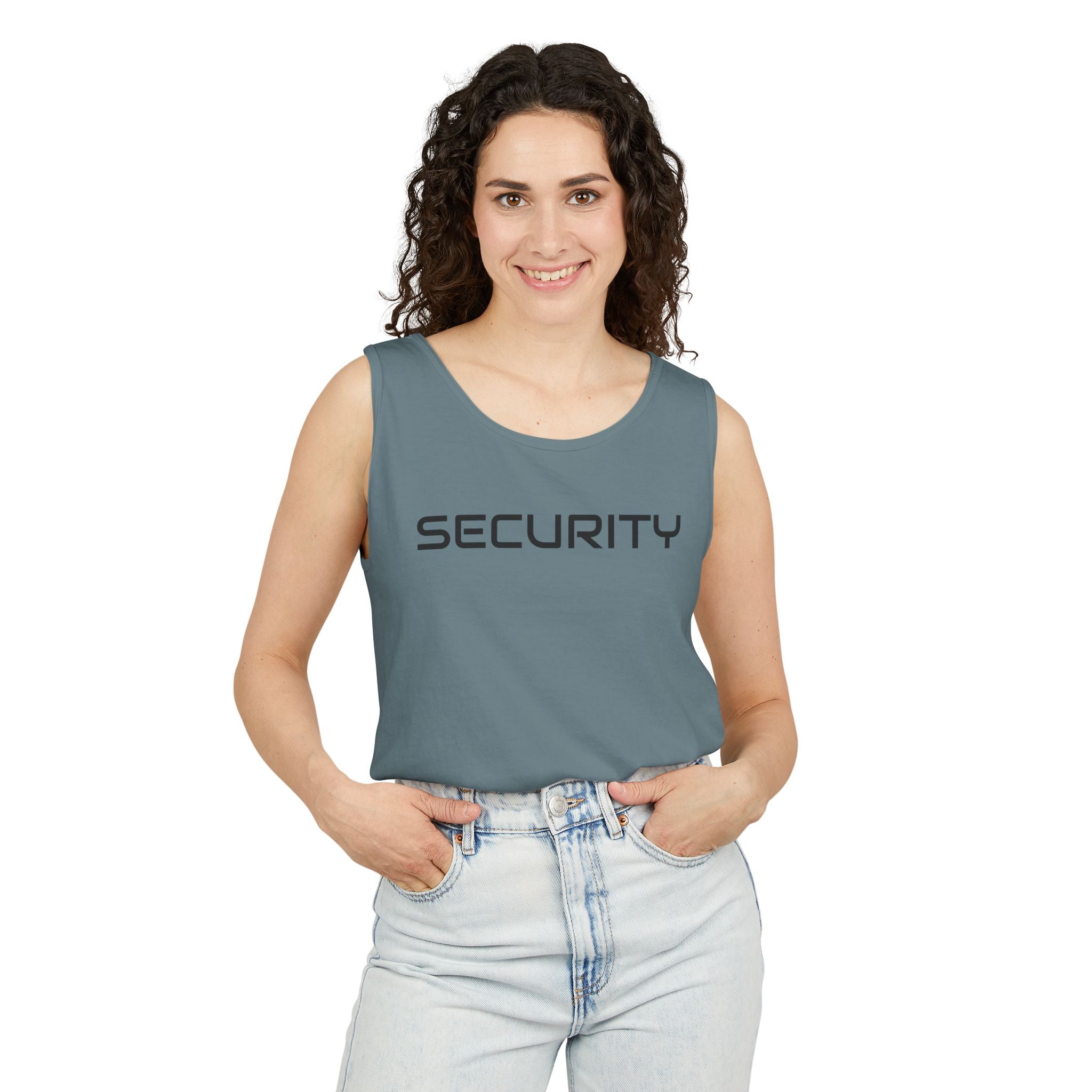 SECURITY Graphic Tank Top — Bold 'SECURITY' Streetwear Muscle Tee