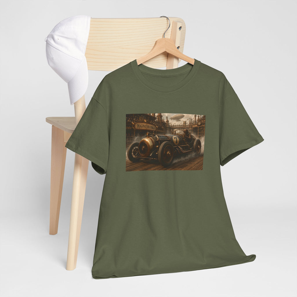 Steampunk Racecar Tee — Classic Antique Car Graphic T-Shirt