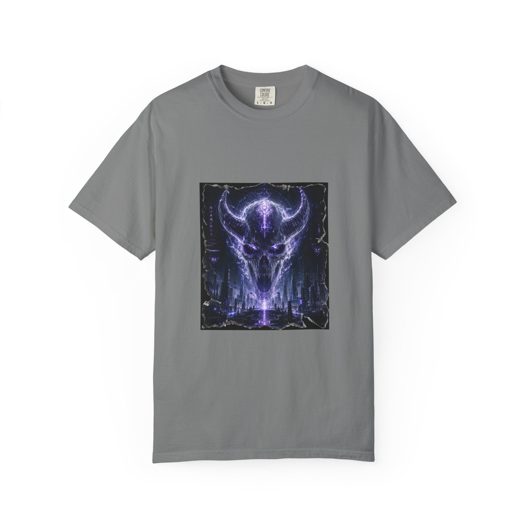 Ethereal Demon Skull T-Shirt — Cyber Goth Graphic Tee