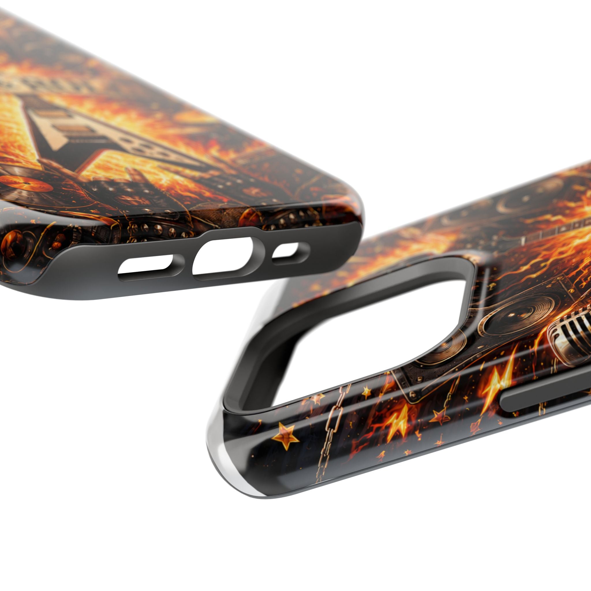 Rock & Roll Skull Guitar Phone Case — Magnetic Impact-Resistant