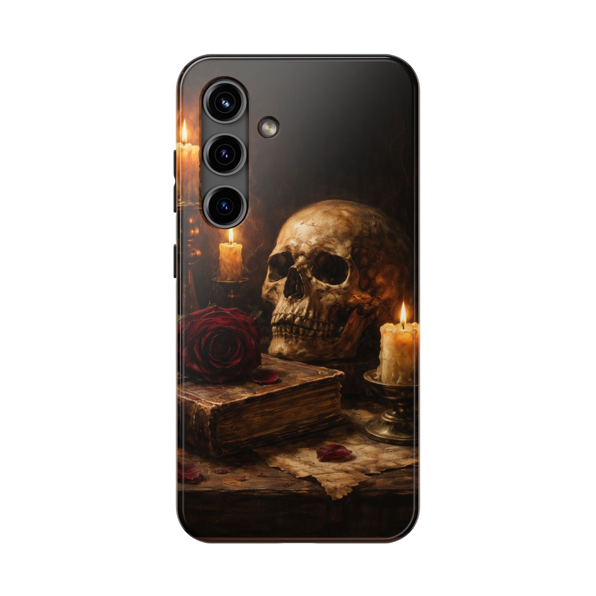 Skull & Candle Tough Phone Case — Memento Mori Protective Cover
