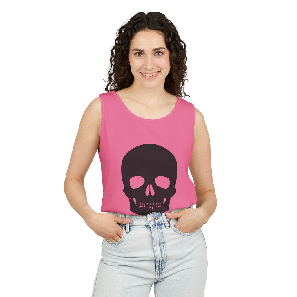 Skull Graphic Tank Top — Bold Black Skull Summer Vest