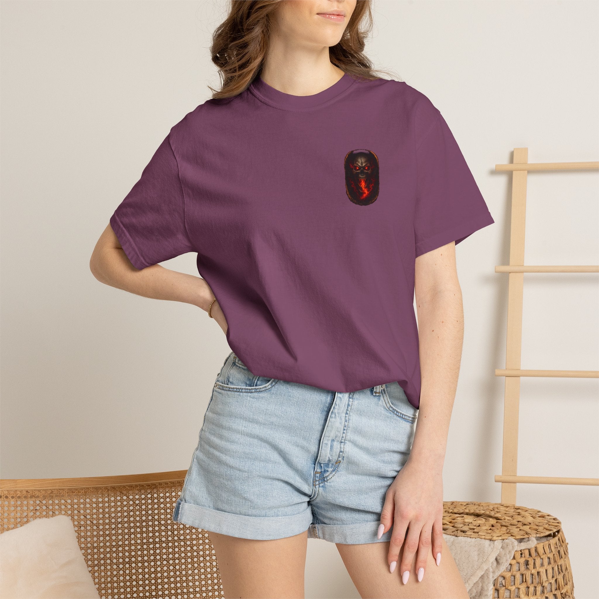 Premium Devil's Reject Skull T-Shirt — Flaming Skull Graphic Tee