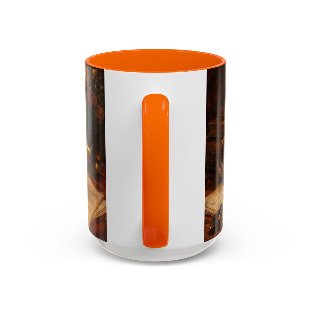 Classical Music Coffee Mug – Classical Music Floral Design (11/15 oz)