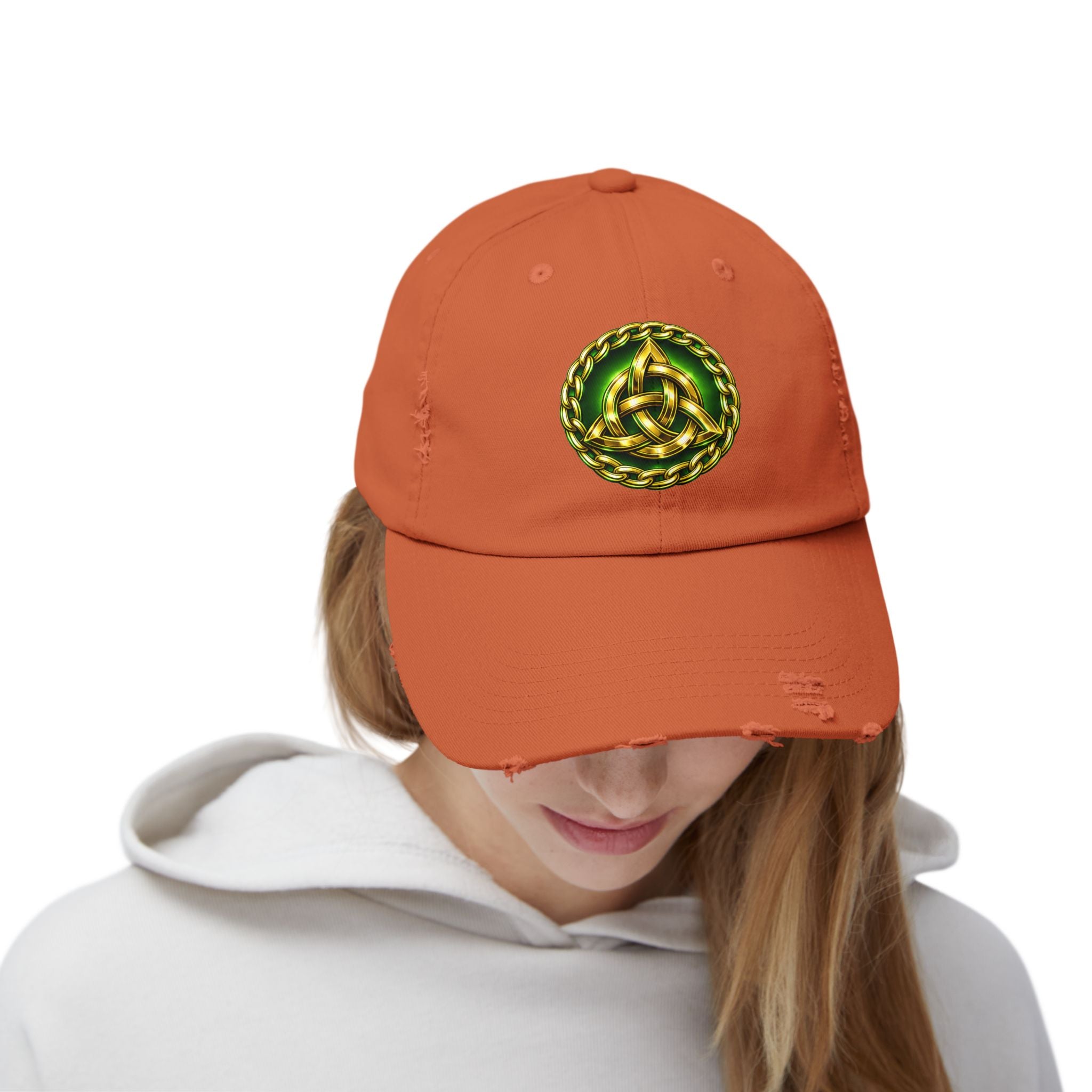 Celtic Triquerta - Trinity Knot Distressed Cap