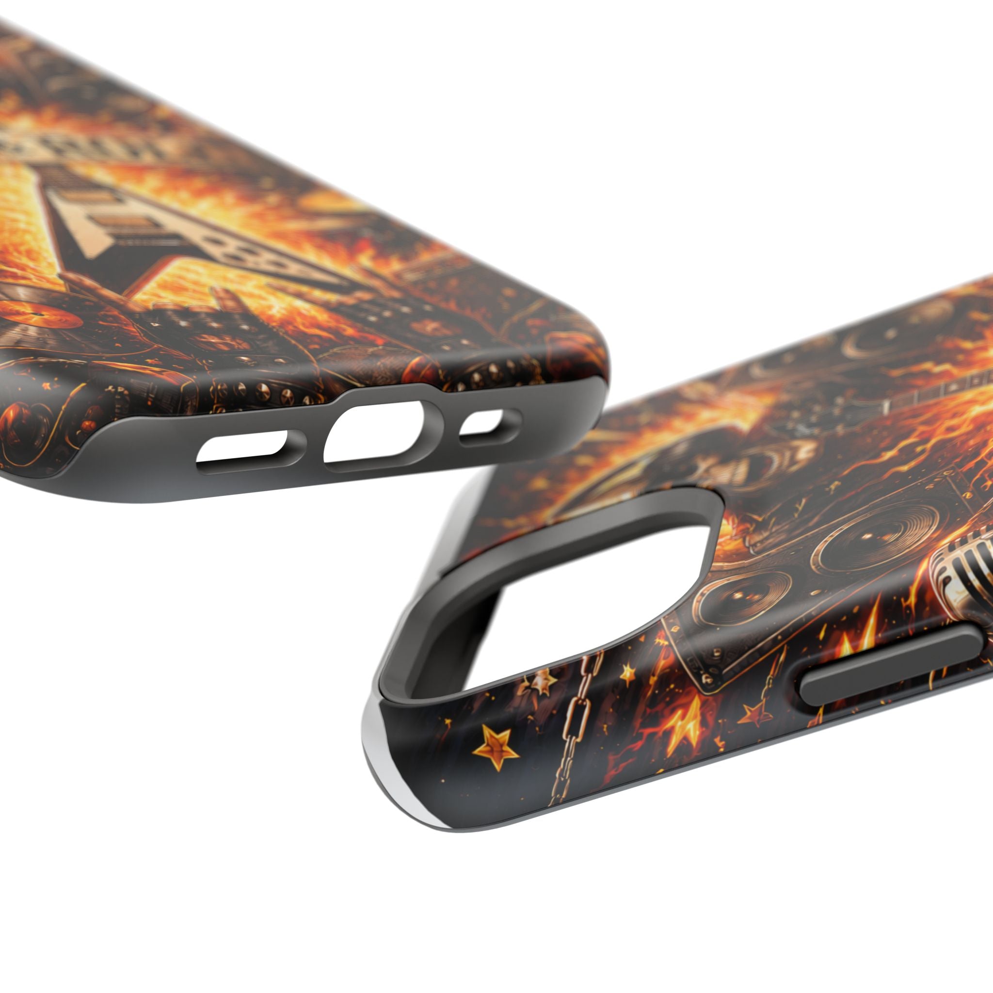 Rock & Roll Skull Guitar Phone Case — Magnetic Impact-Resistant