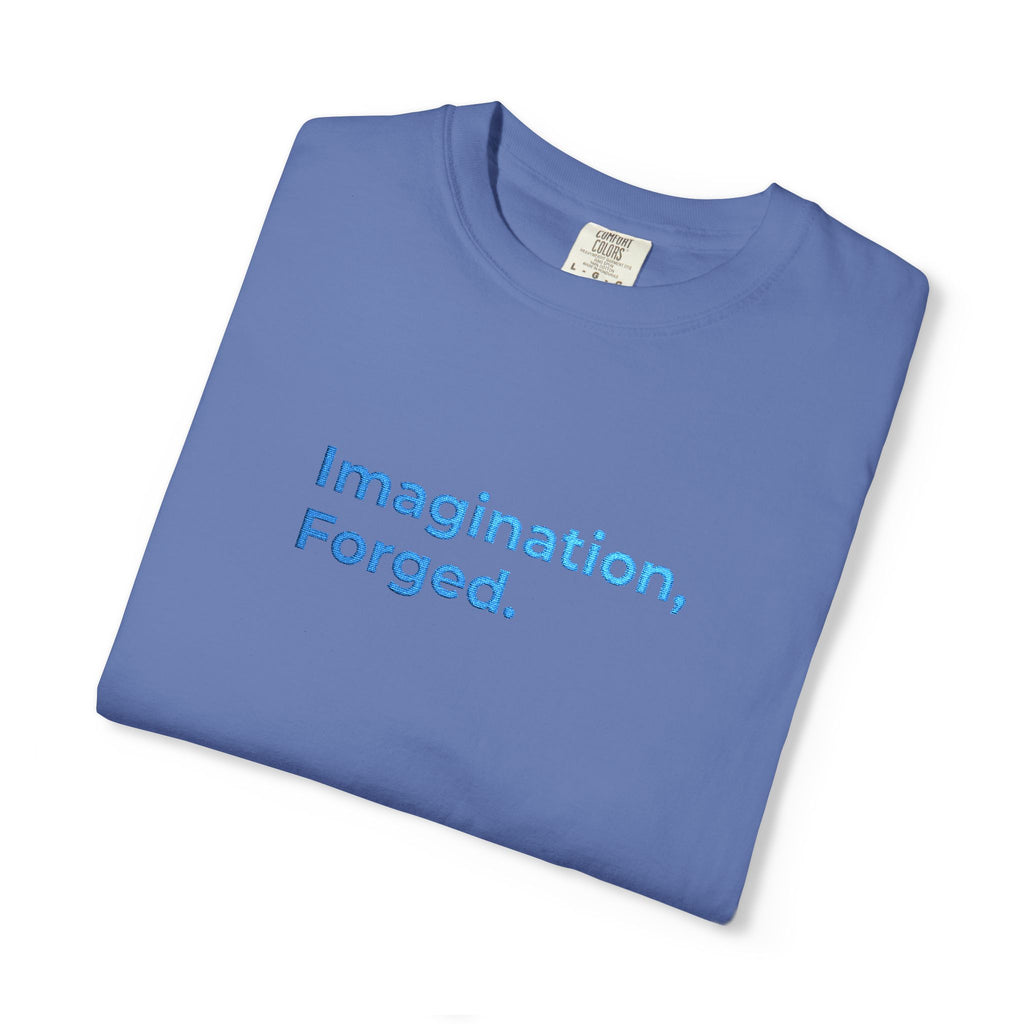 Imagination, Forged. Embroidered Tee — Graphic Garment-Dyed T-Shirt