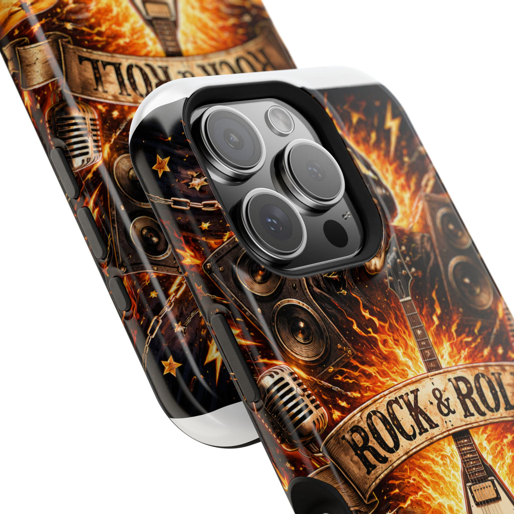 Rock & Roll Skull Guitar Phone Case — Magnetic Impact-Resistant