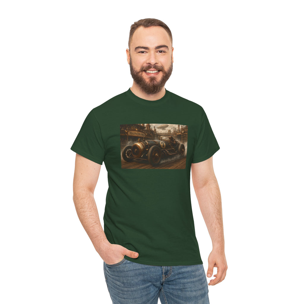 Steampunk Racecar Tee — Classic Antique Car Graphic T-Shirt