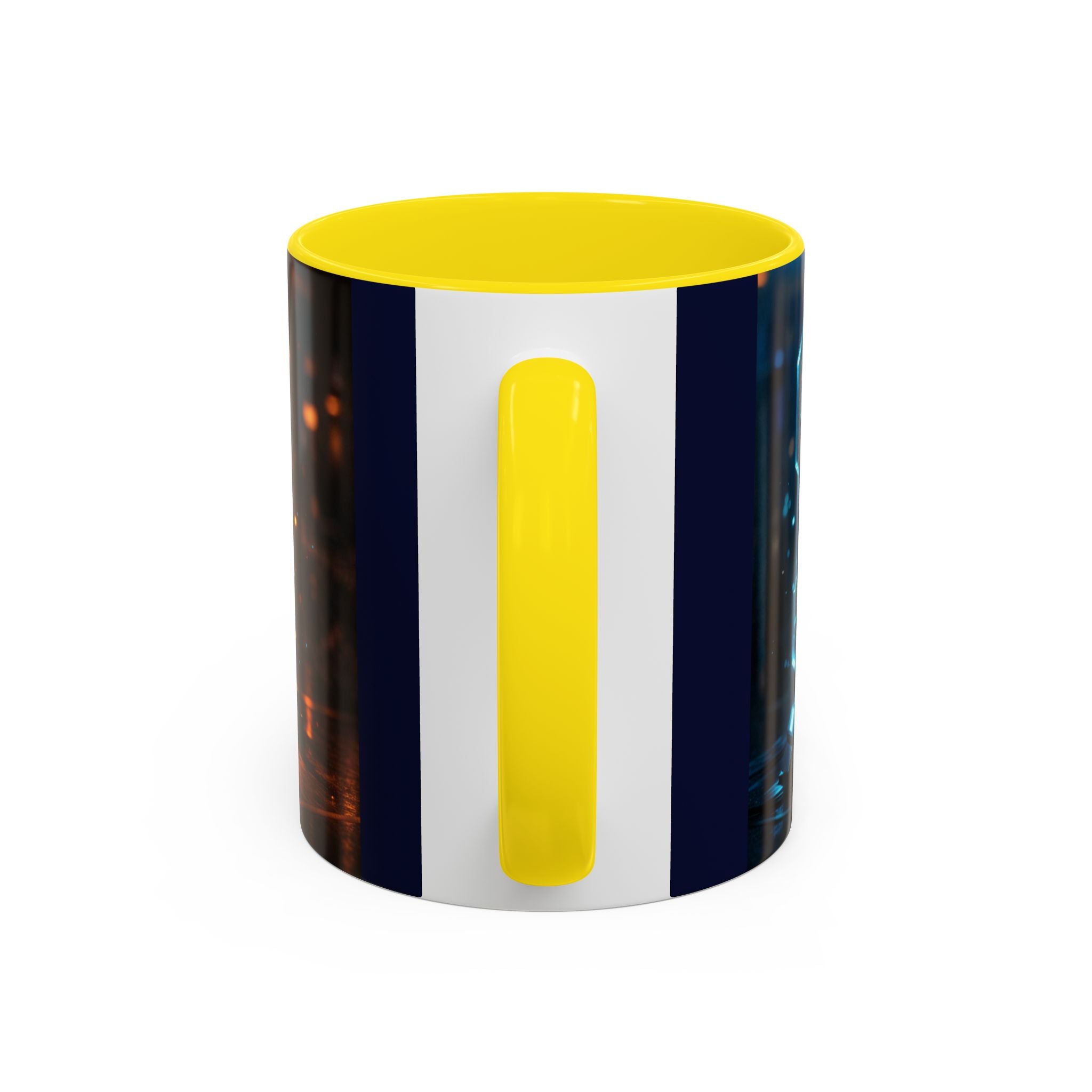 Coffee Mug — Neon Sign “May Contain Whiskey” Accent Mug (11/15 oz)