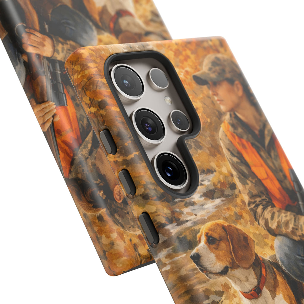 Hunter and Beagle Phone Case — Hunting Dog Autumn Camouflage iPhone Cover