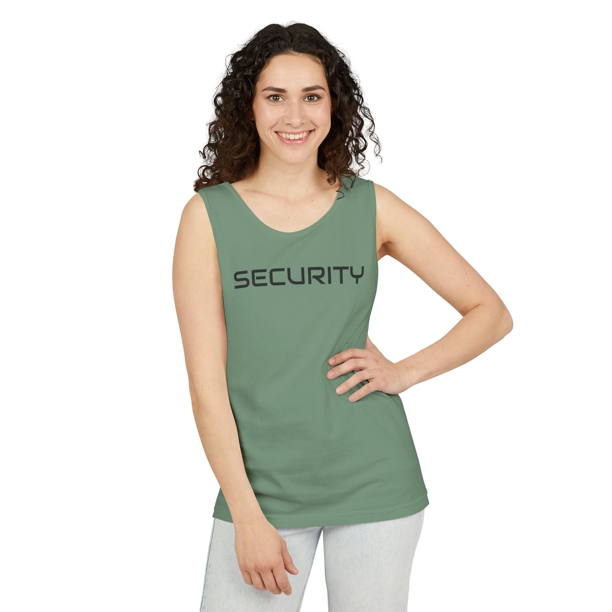 SECURITY Graphic Tank Top — Bold 'SECURITY' Streetwear Muscle Tee
