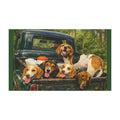 Suzu's Beagle Pack Truck Magnet — Cute Dogs in Pickup Car Magnet for Dog Lovers