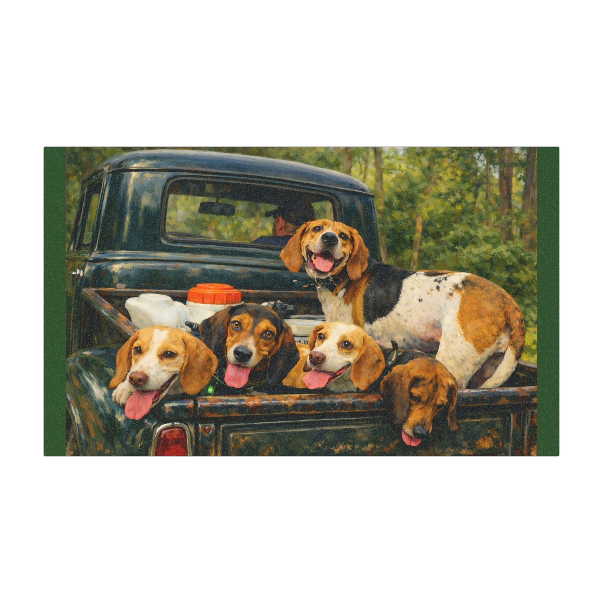 Suzu's Beagle Pack Truck Magnet — Cute Dogs in Pickup Car Magnet for Dog Lovers