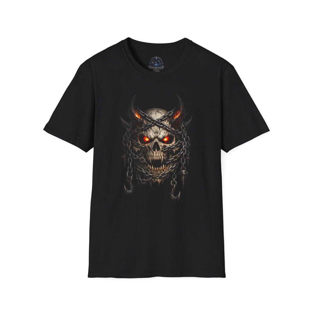 Demonic Skull T-Shirt — Flaming Skull Graphic Tee