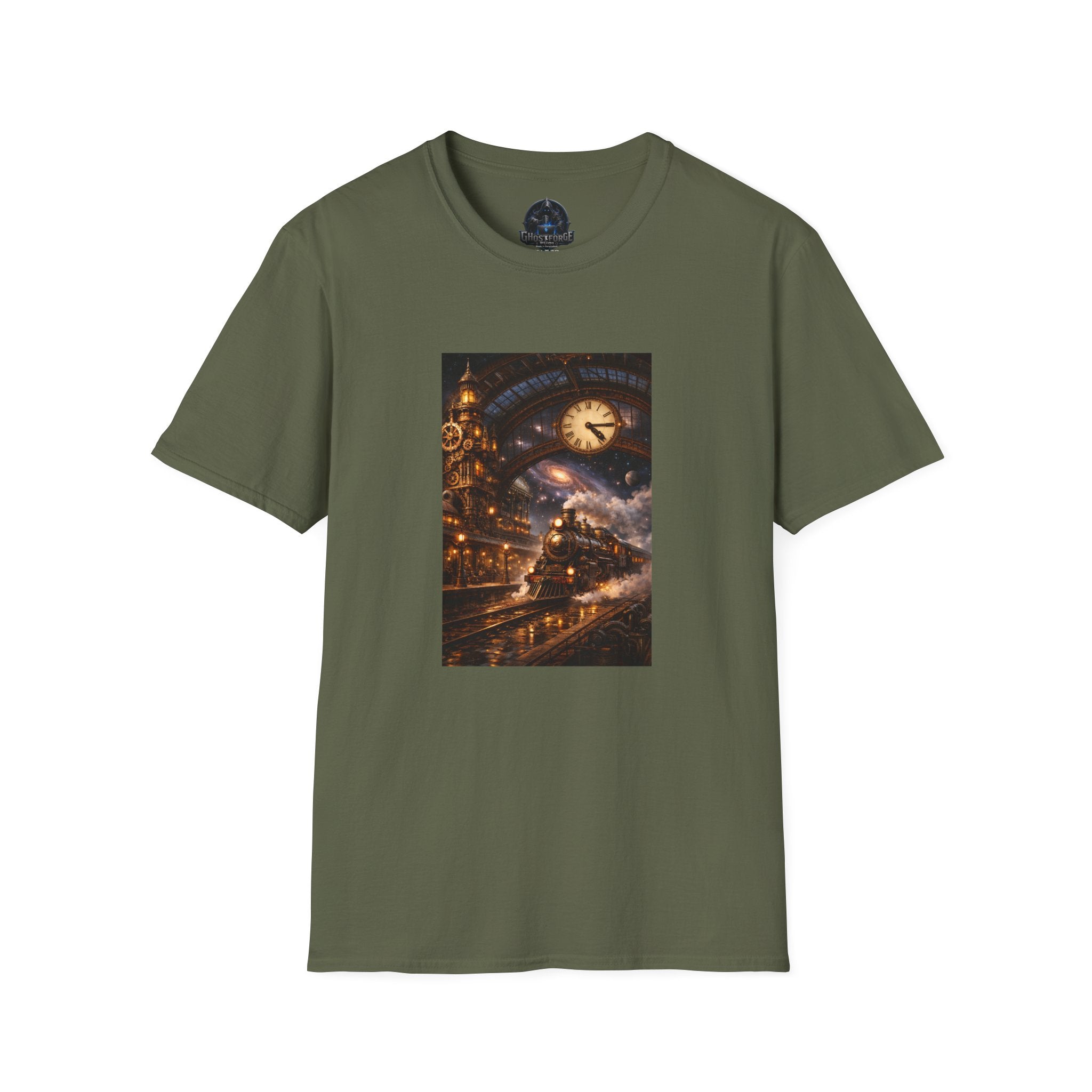 Steampunk Train T-Shirt — Steampunk Nightscape Tee