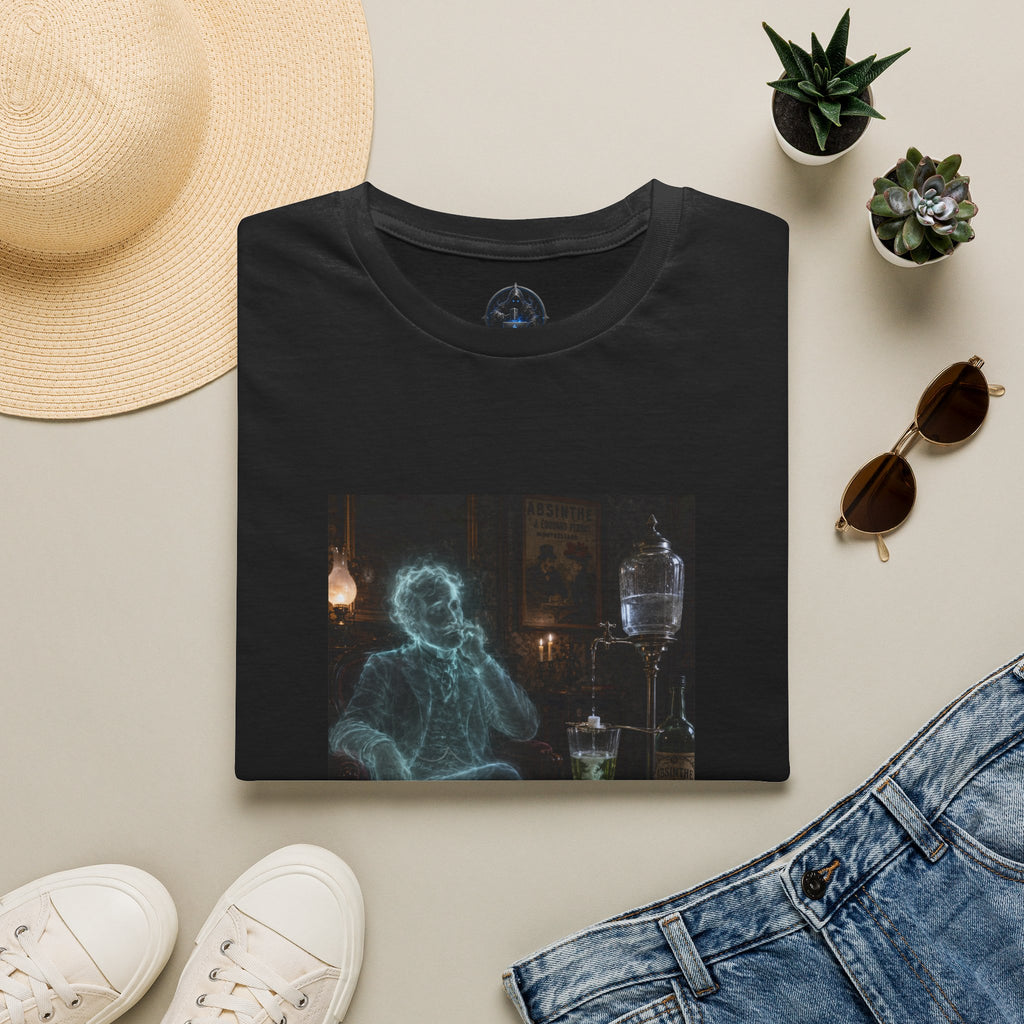 Ghostly Lounge T-Shirt — Vintage Absnth Spirit Apothecary Vapor Ghost Design