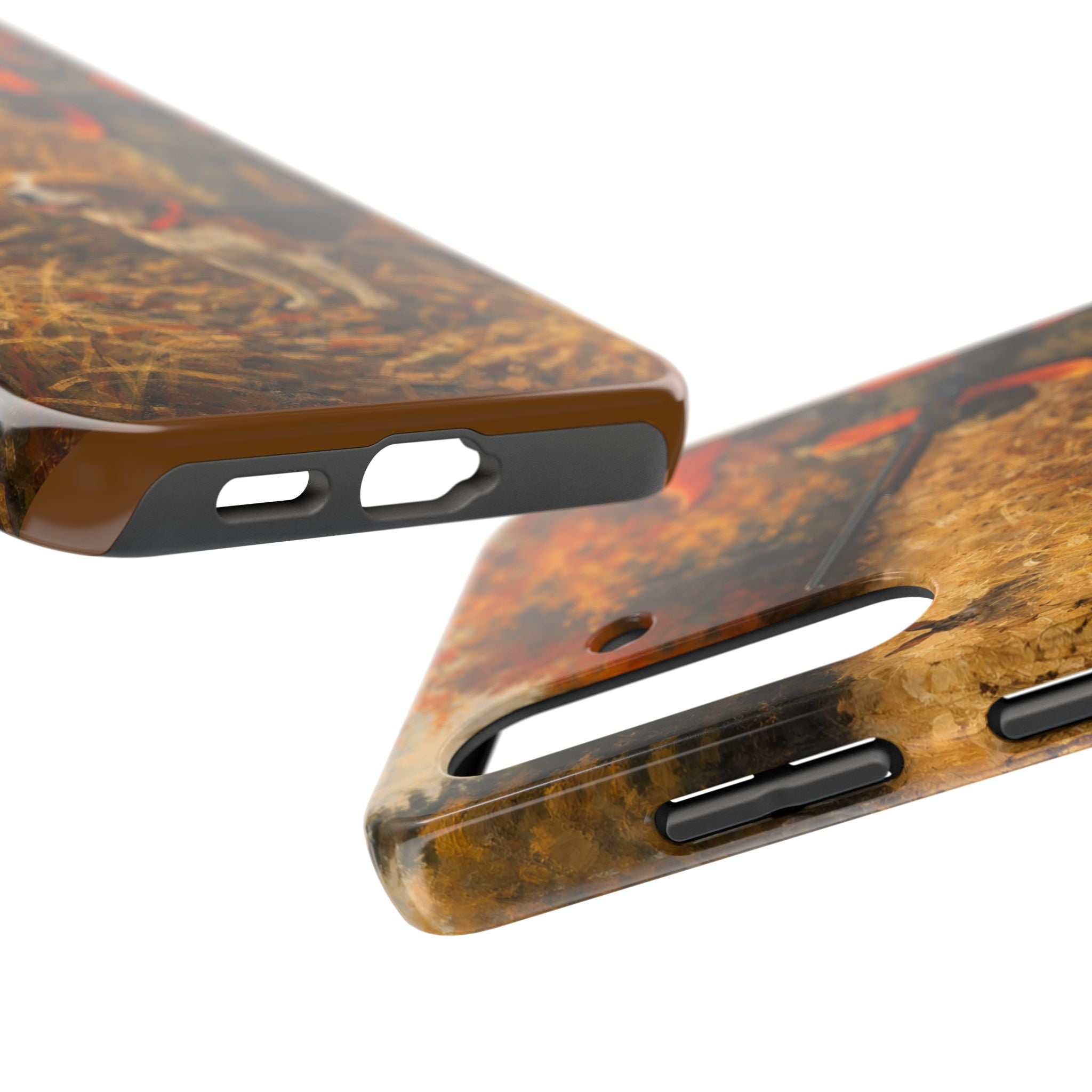 Hunting Scene Tough Phone Case — Hunter & Beagle Autumn Field Protective Cover