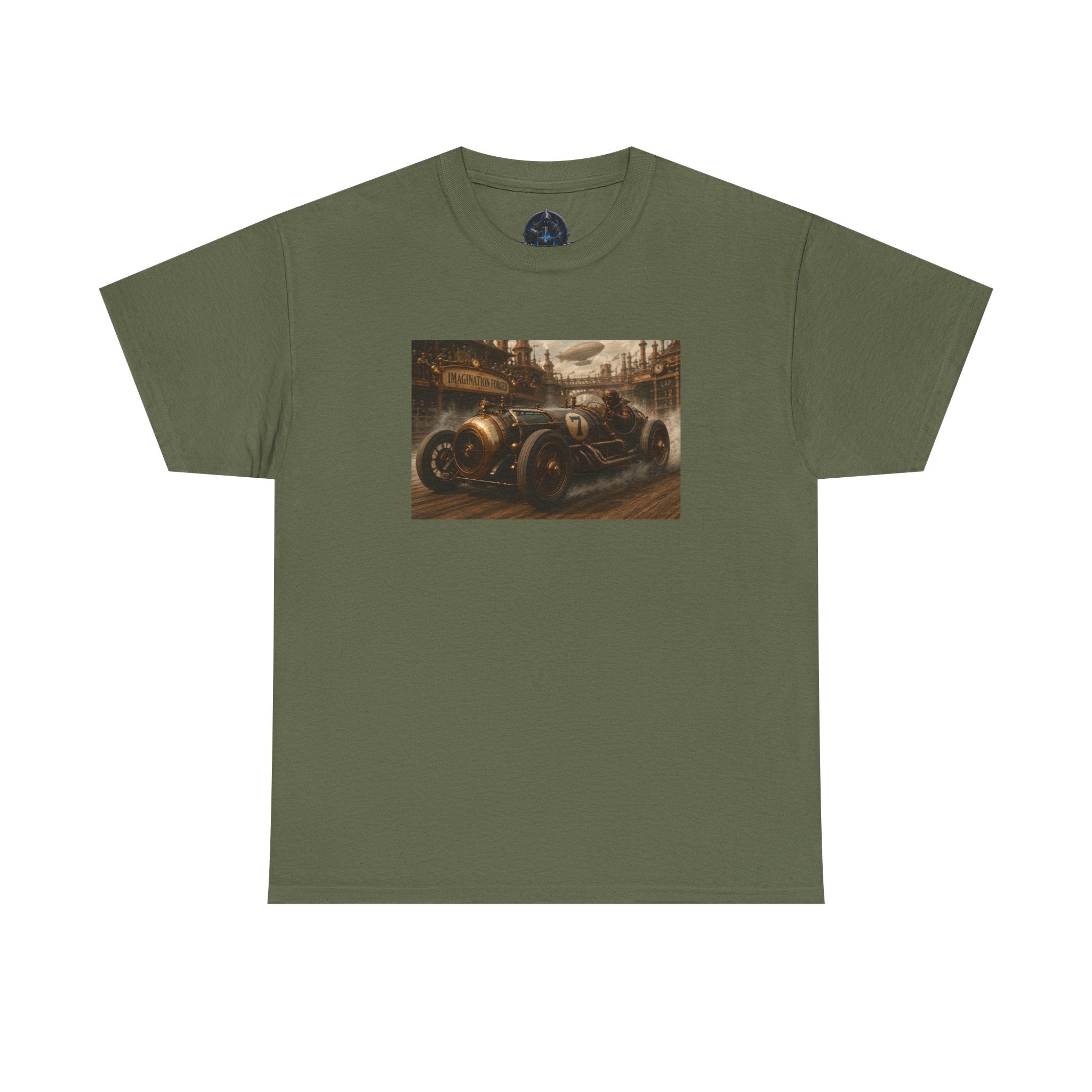 Steampunk Racecar Tee — Classic Antique Car Graphic T-Shirt
