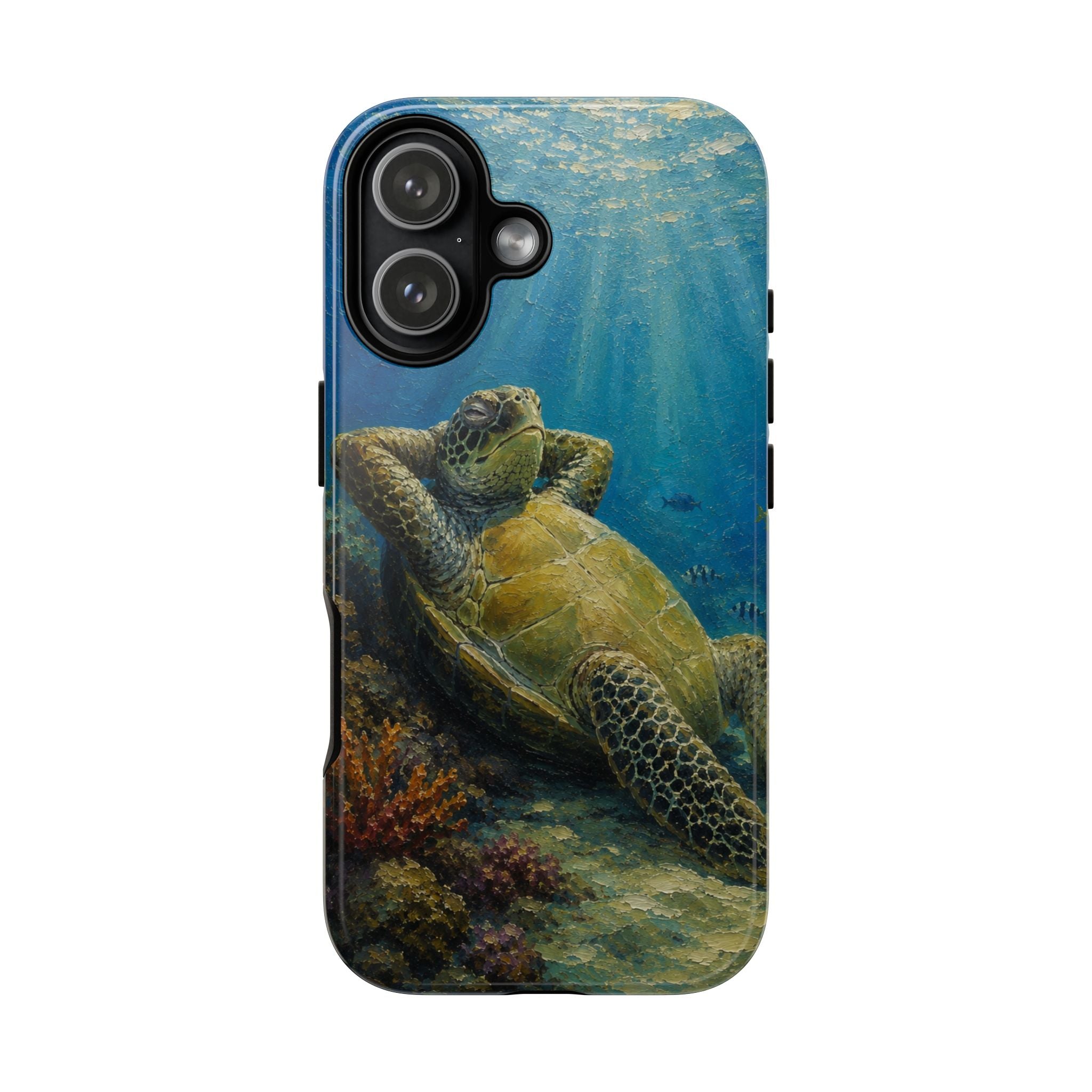 Sea Turtle Relaxation Phone Case — Ocean Underwater Art Protective Tough Case