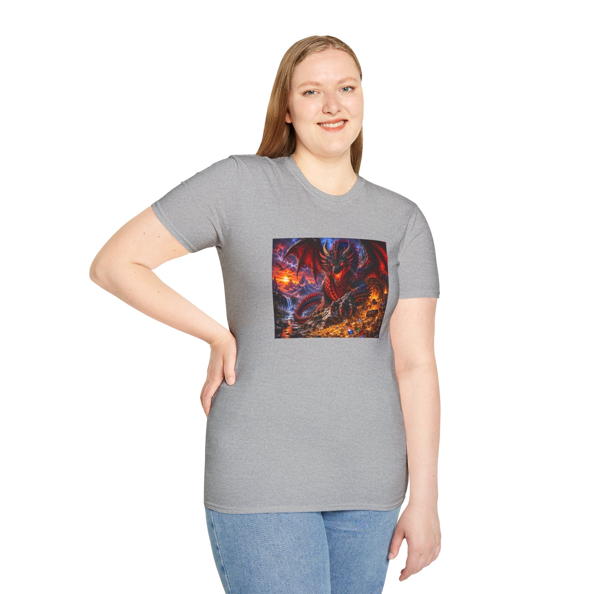 Dragon Guard T-Shirt — Epic Red Dragon Fantasy Art Tee
