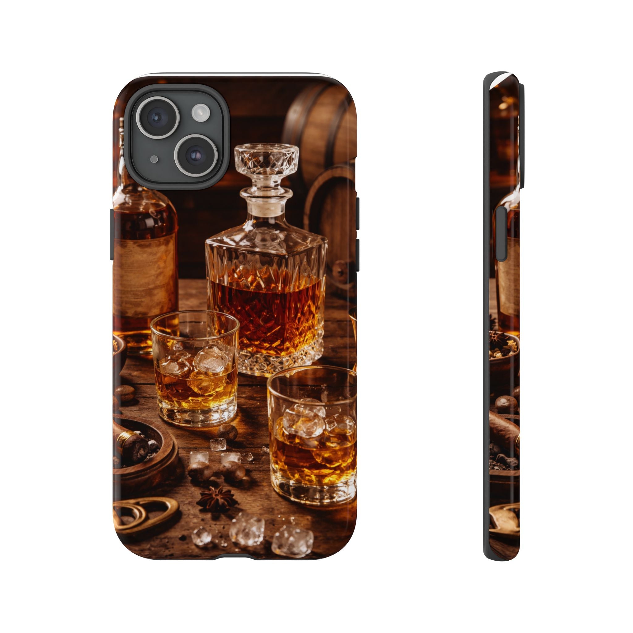 Whiskey Decanter Phone Case — Vintage Bar Spirits Protective Tough Case