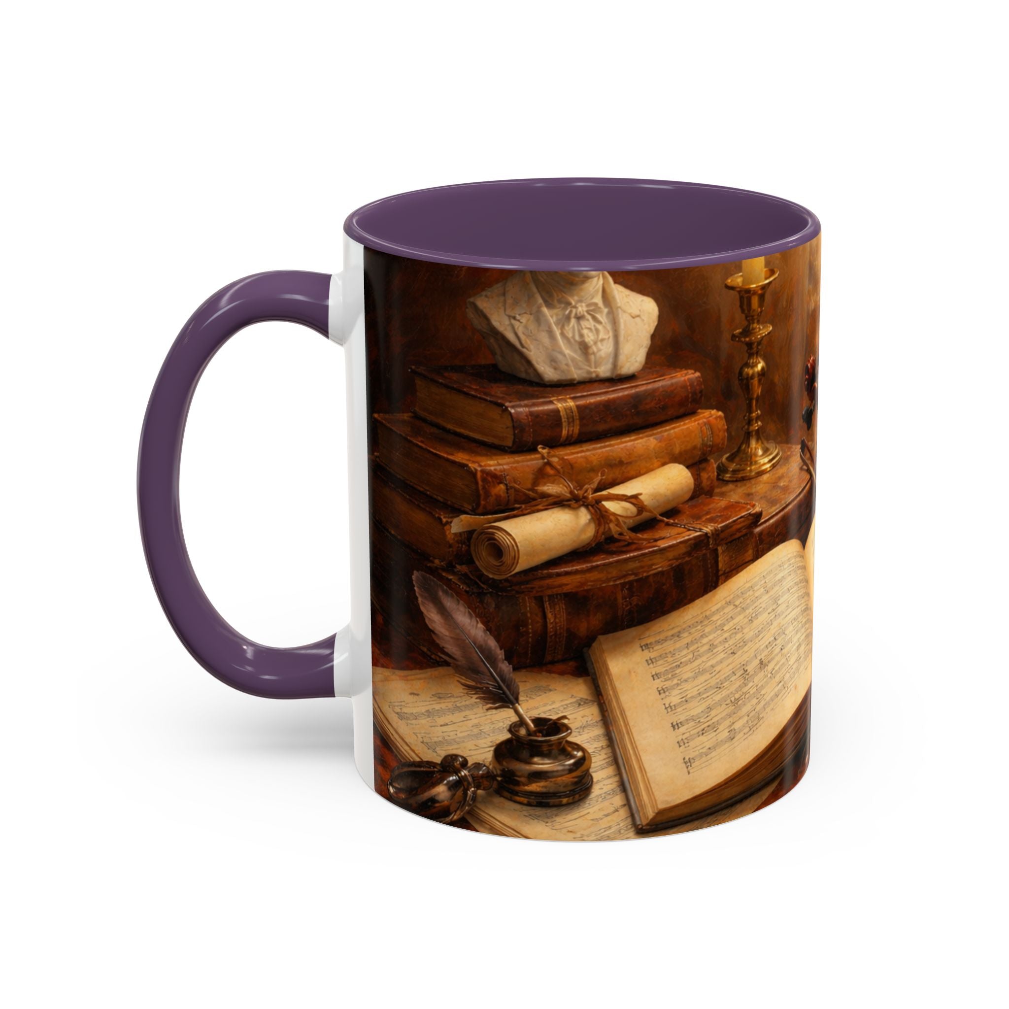 Classical Music Coffee Mug – Classical Music Floral Design (11/15 oz)