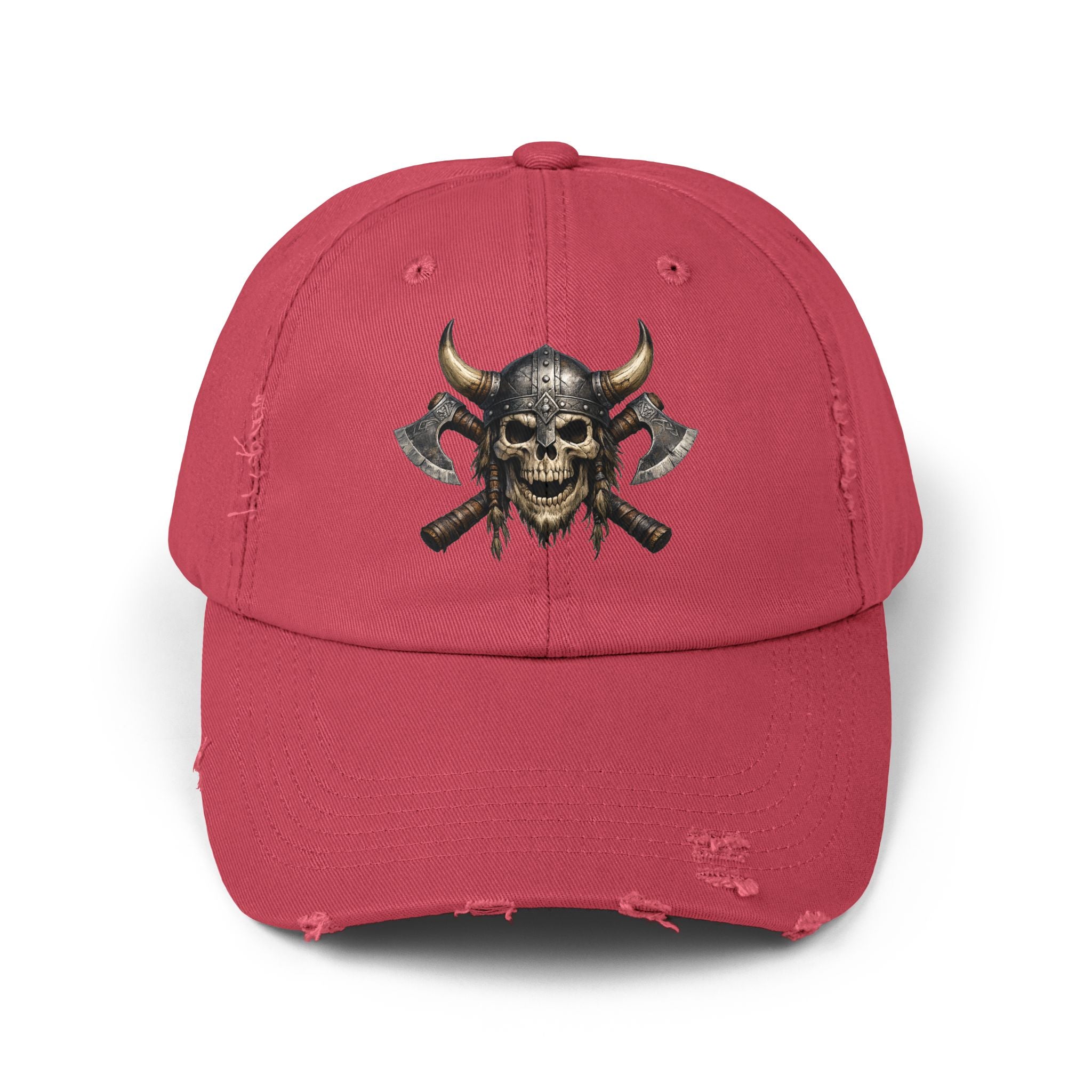 Viking Skull Axe Distressed Cap