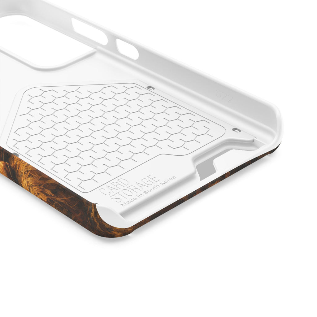 Country Music Guitar Phone Case with Card Holder — Rustic Concert Scene