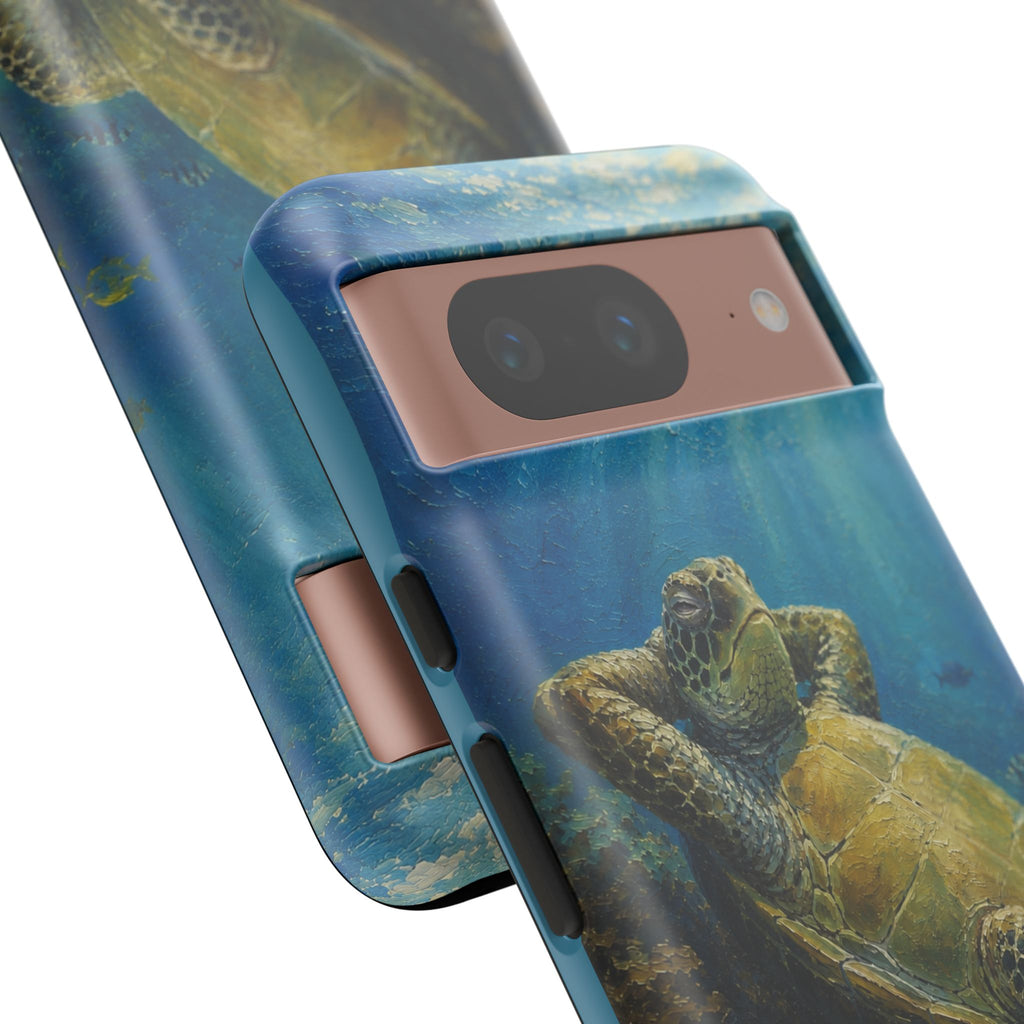 Sea Turtle Relaxation Phone Case — Ocean Underwater Art Protective Tough Case