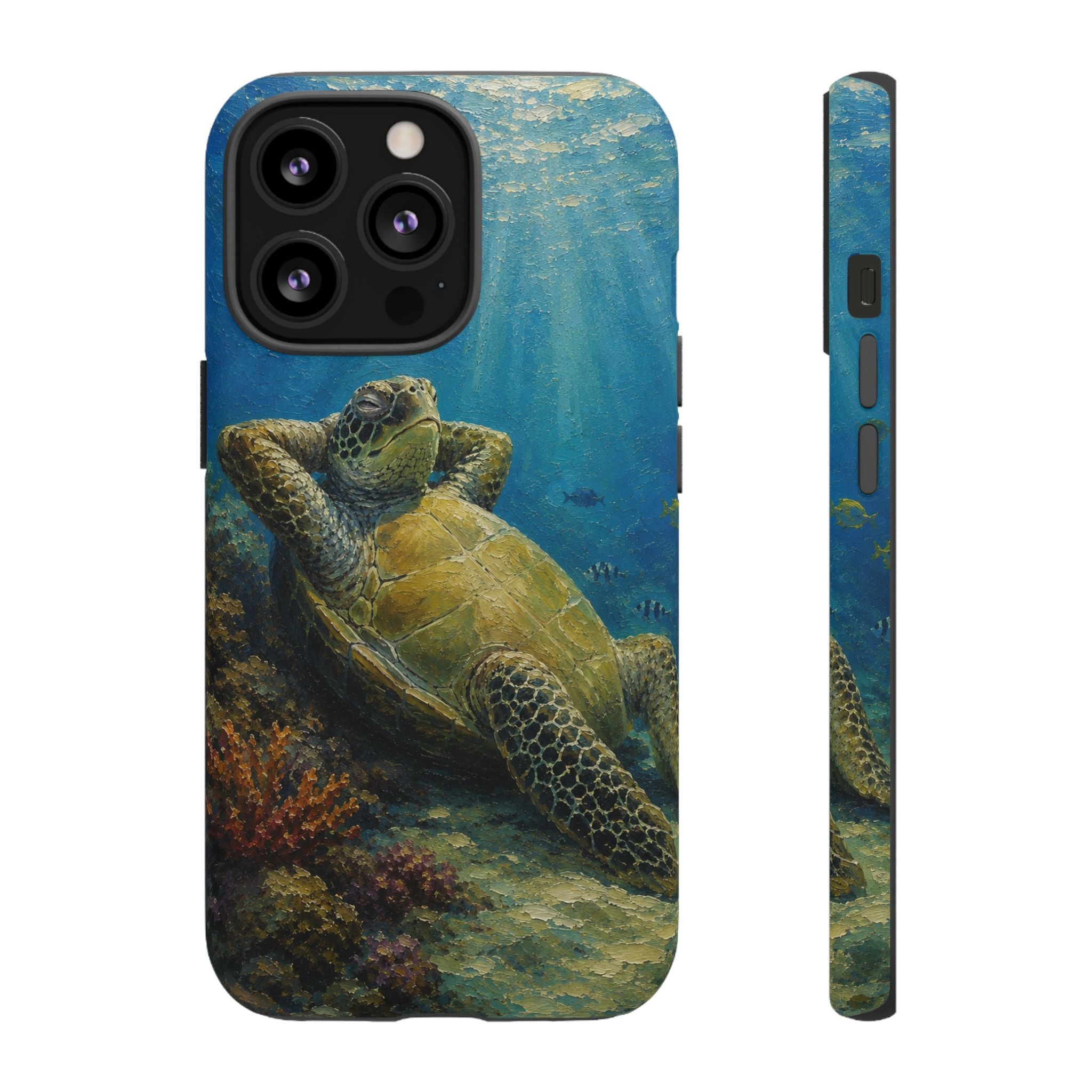 Sea Turtle Relaxation Phone Case — Ocean Underwater Art Protective Tough Case