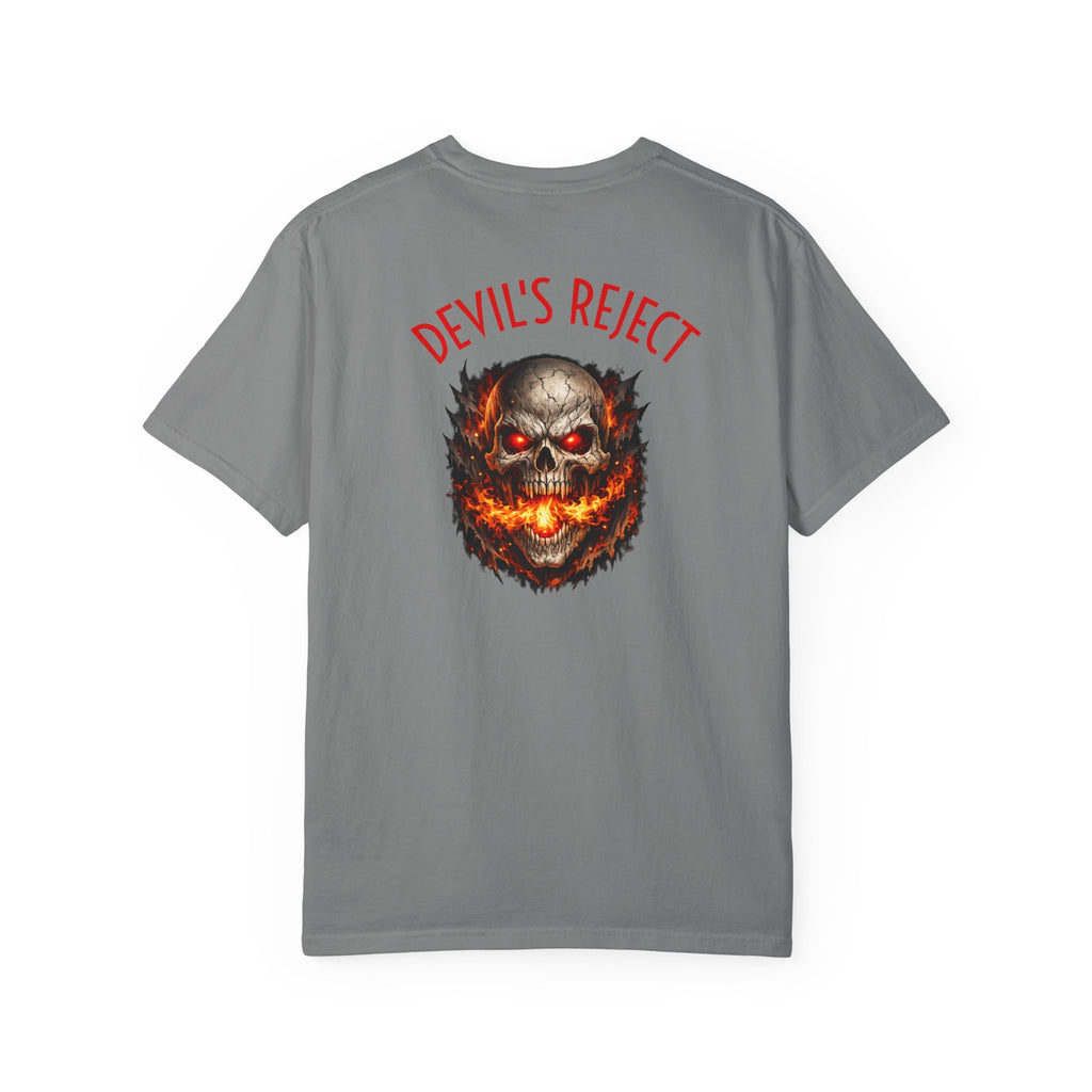 Devil's Reject Skull T-Shirt — Flaming Skull Graphic Tee