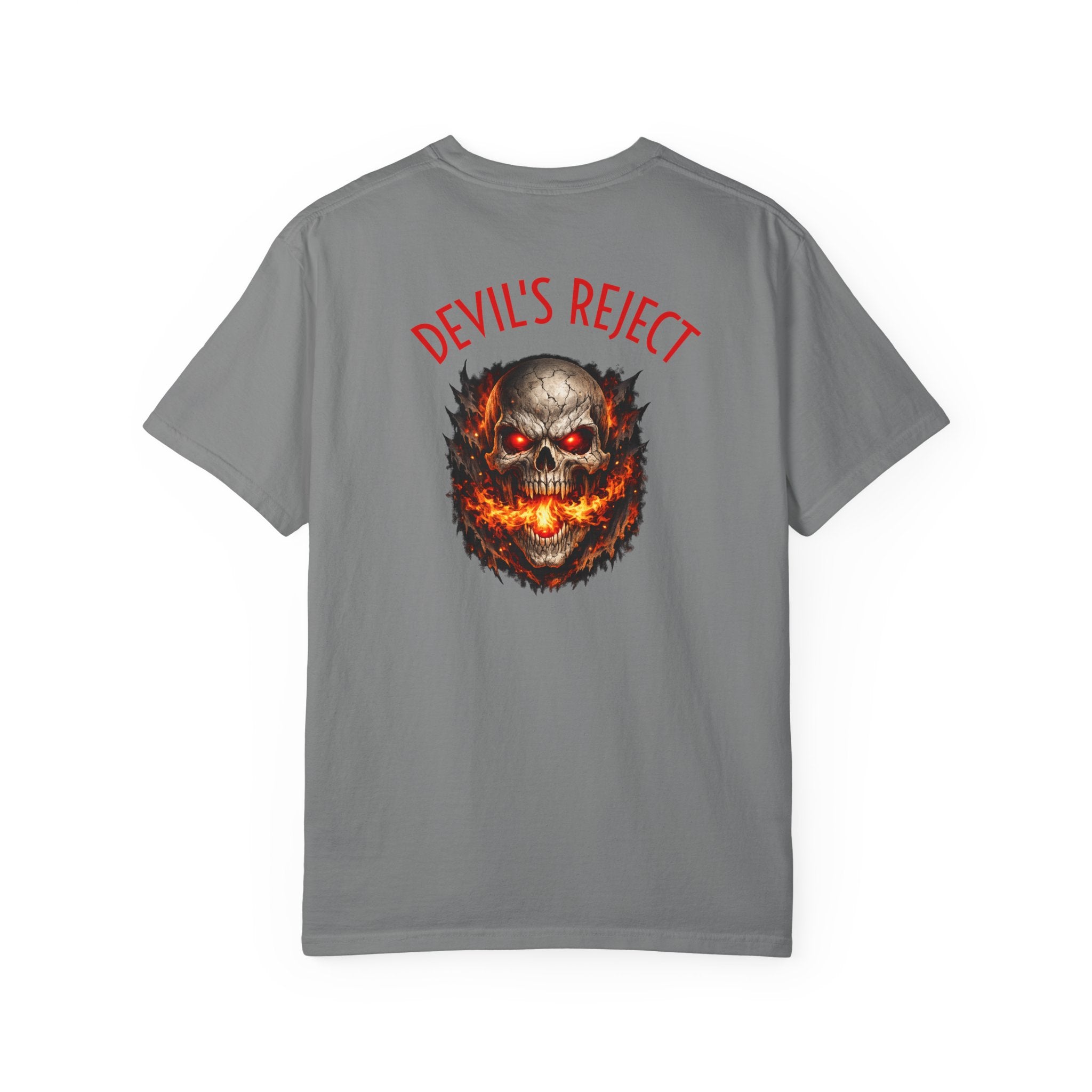 Devil's Reject Skull T-Shirt — Flaming Skull Graphic Tee