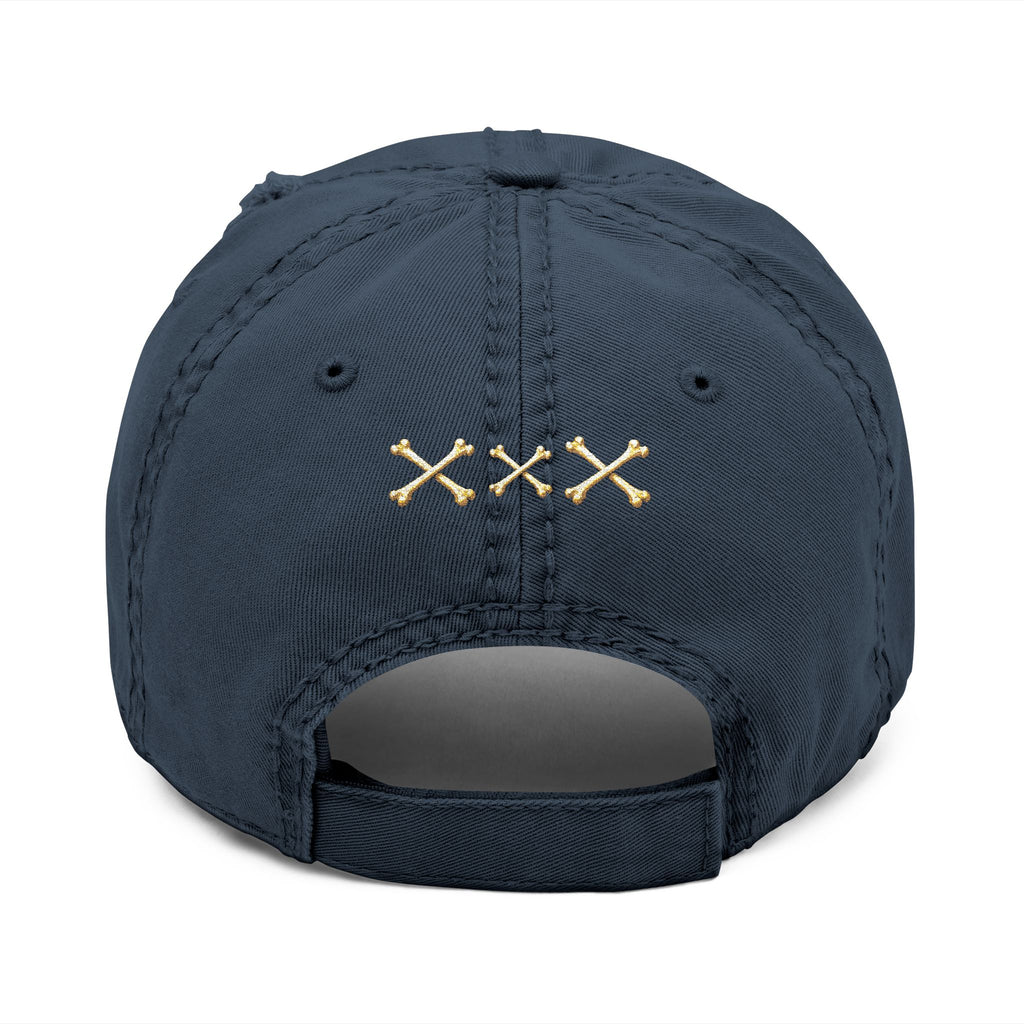 Bone Collector Distressed Dad Hat — Embroidered Fishing/Outdoors Cap