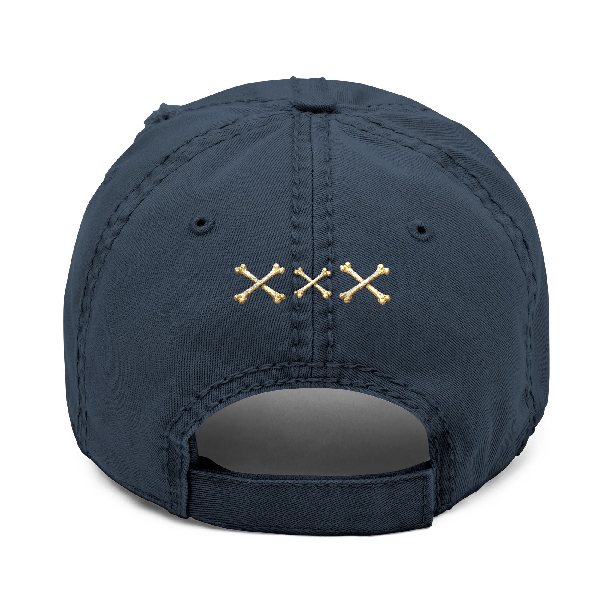 Bone Collector Distressed Dad Hat — Embroidered Fishing/Outdoors Cap