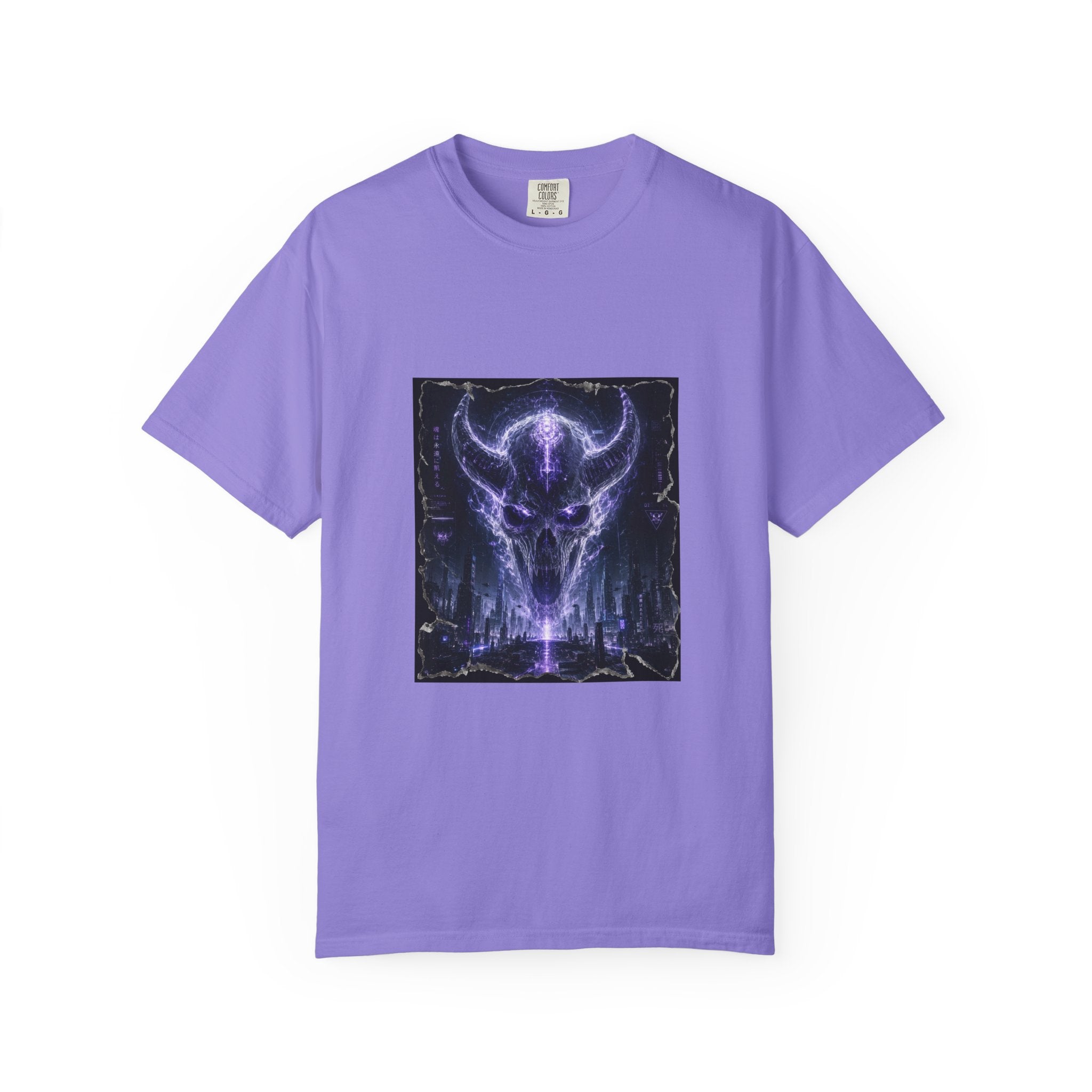 Ethereal Demon Skull T-Shirt — Cyber Goth Graphic Tee