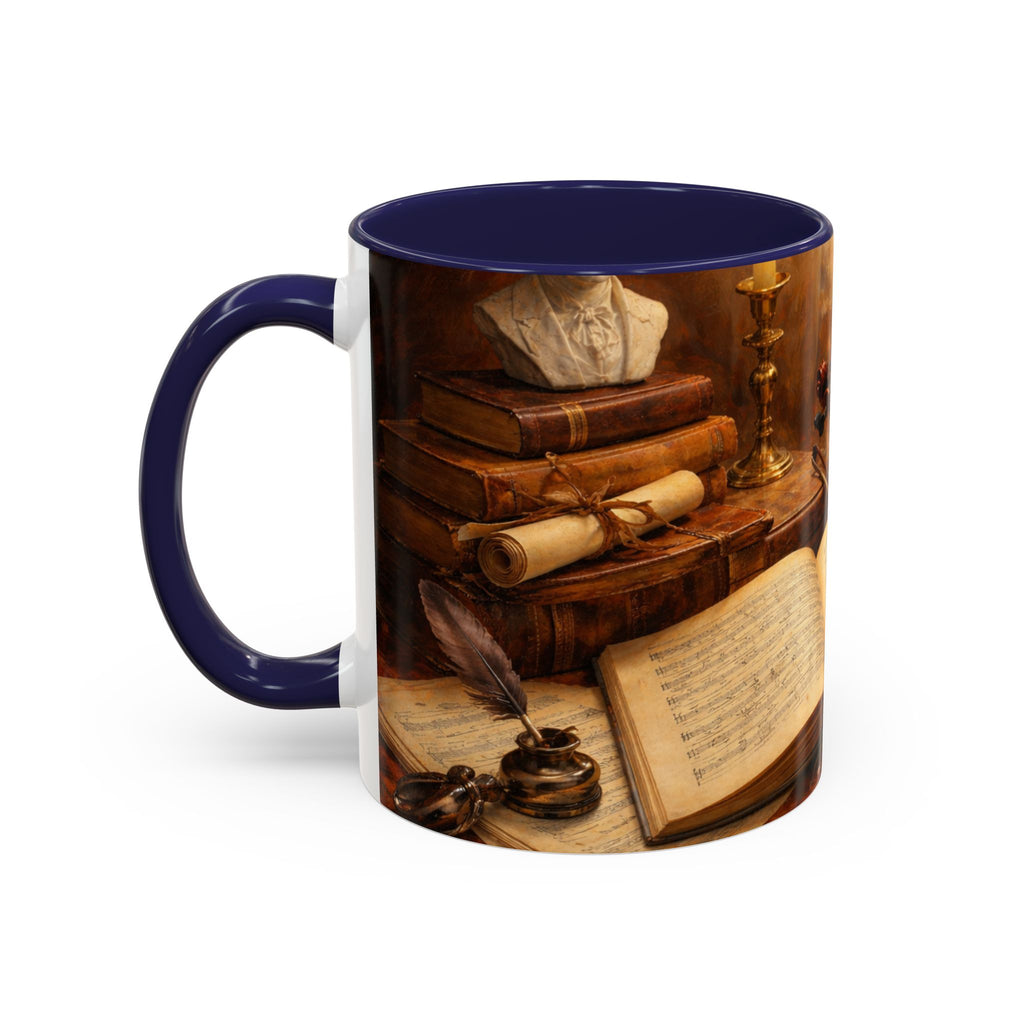 Classical Music Coffee Mug – Classical Music Floral Design (11/15 oz)