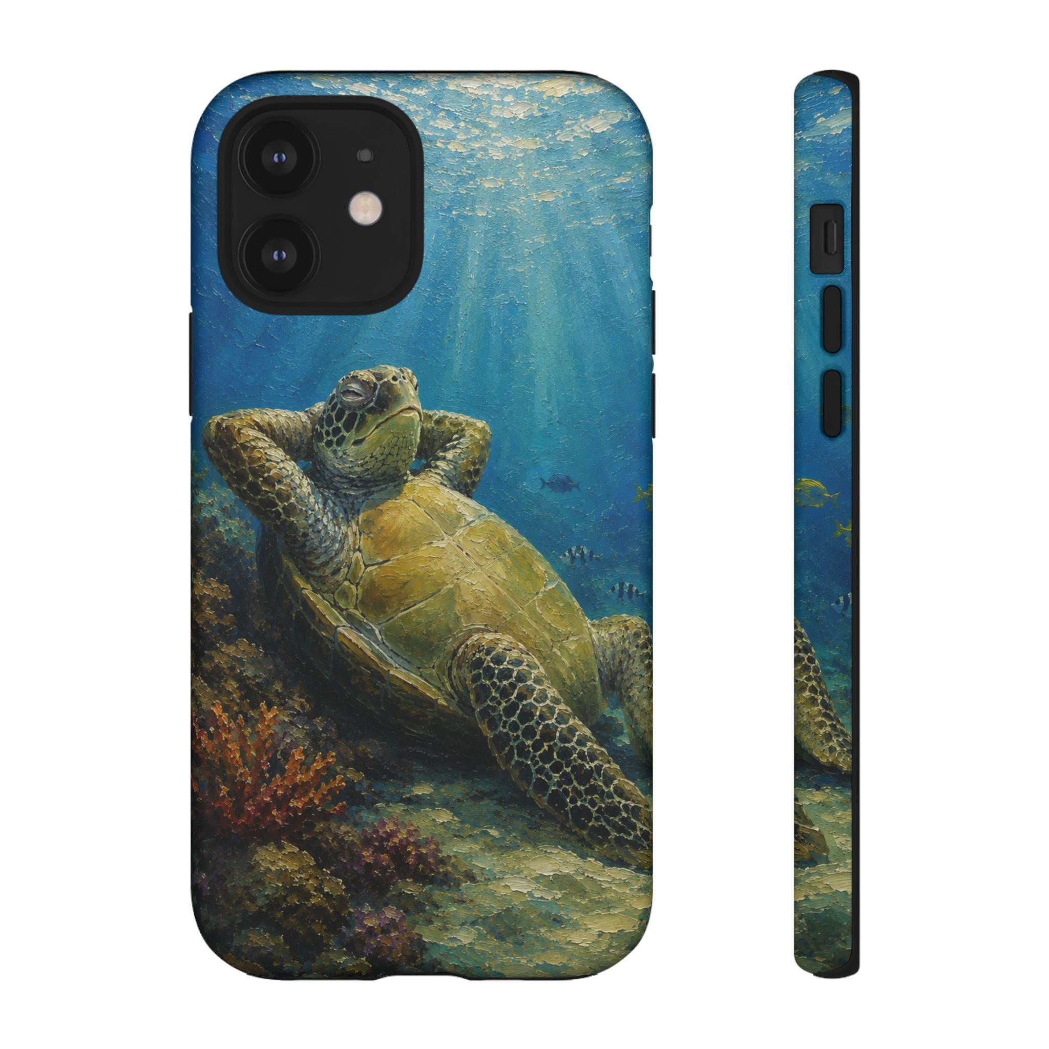 Sea Turtle Relaxation Phone Case — Ocean Underwater Art Protective Tough Case