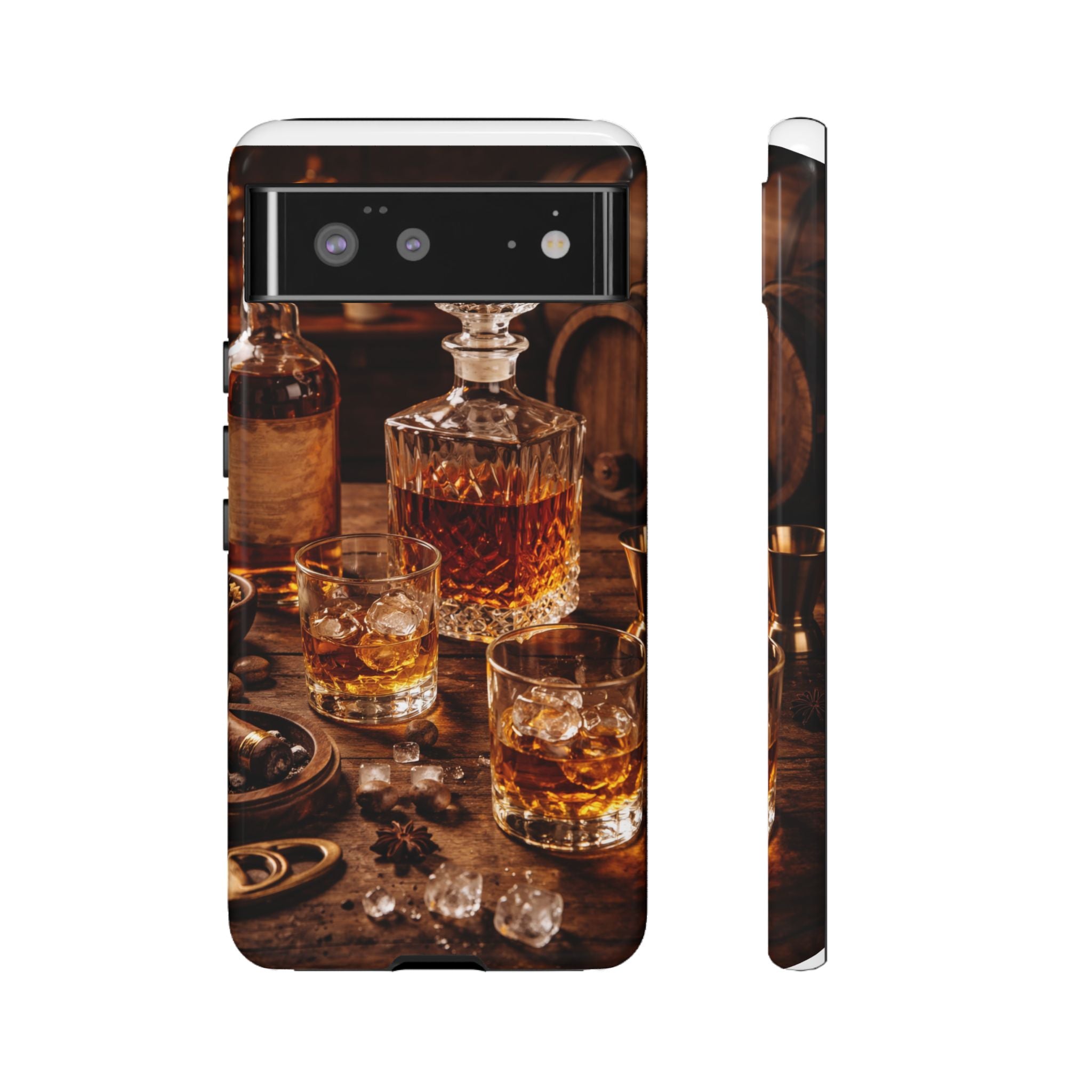 Whiskey Decanter Phone Case — Vintage Bar Spirits Protective Tough Case